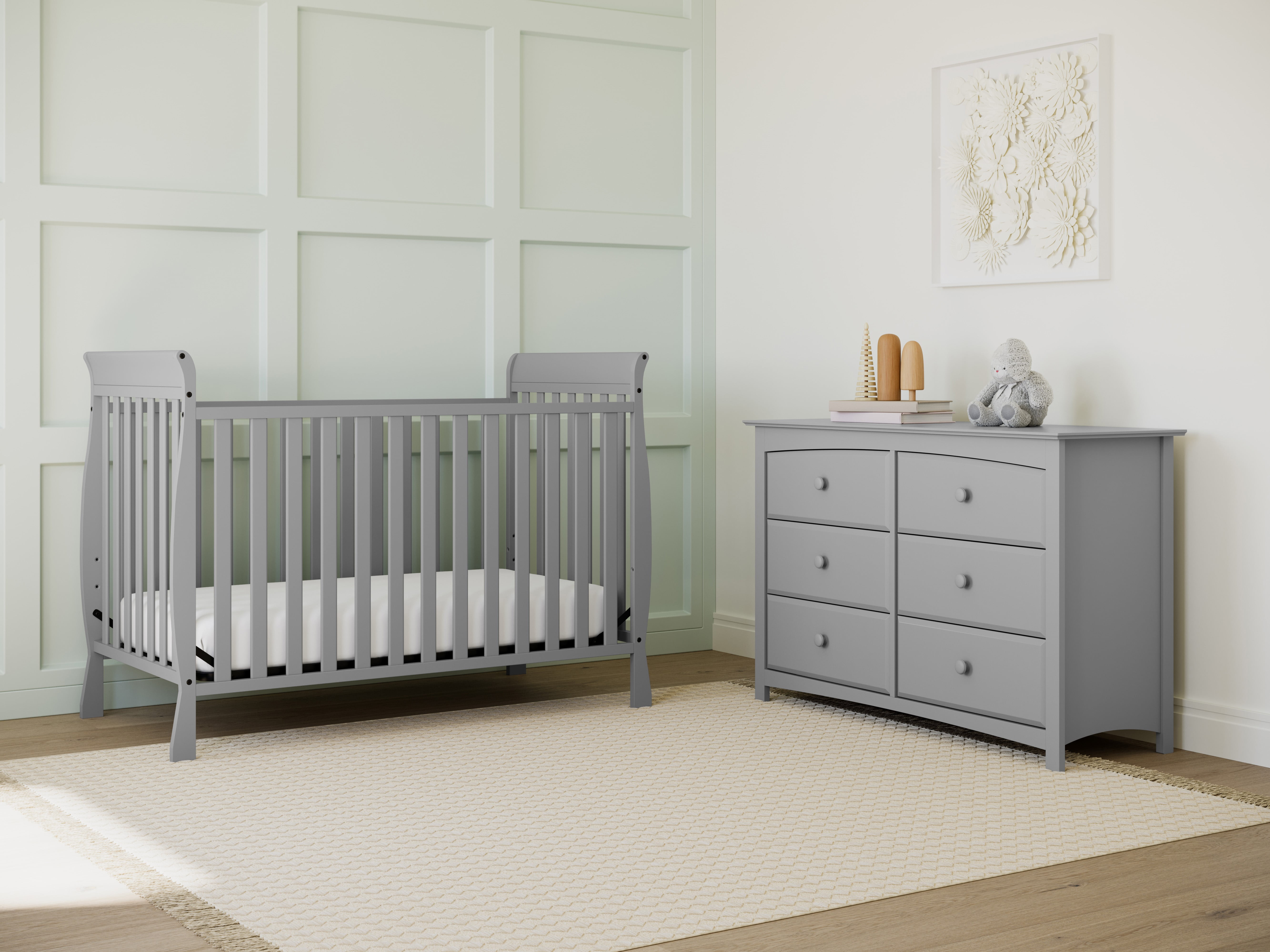 Storkcraft Maxwell 3-in-1 Convertible Baby Crib, Pebble Gray - Image 6