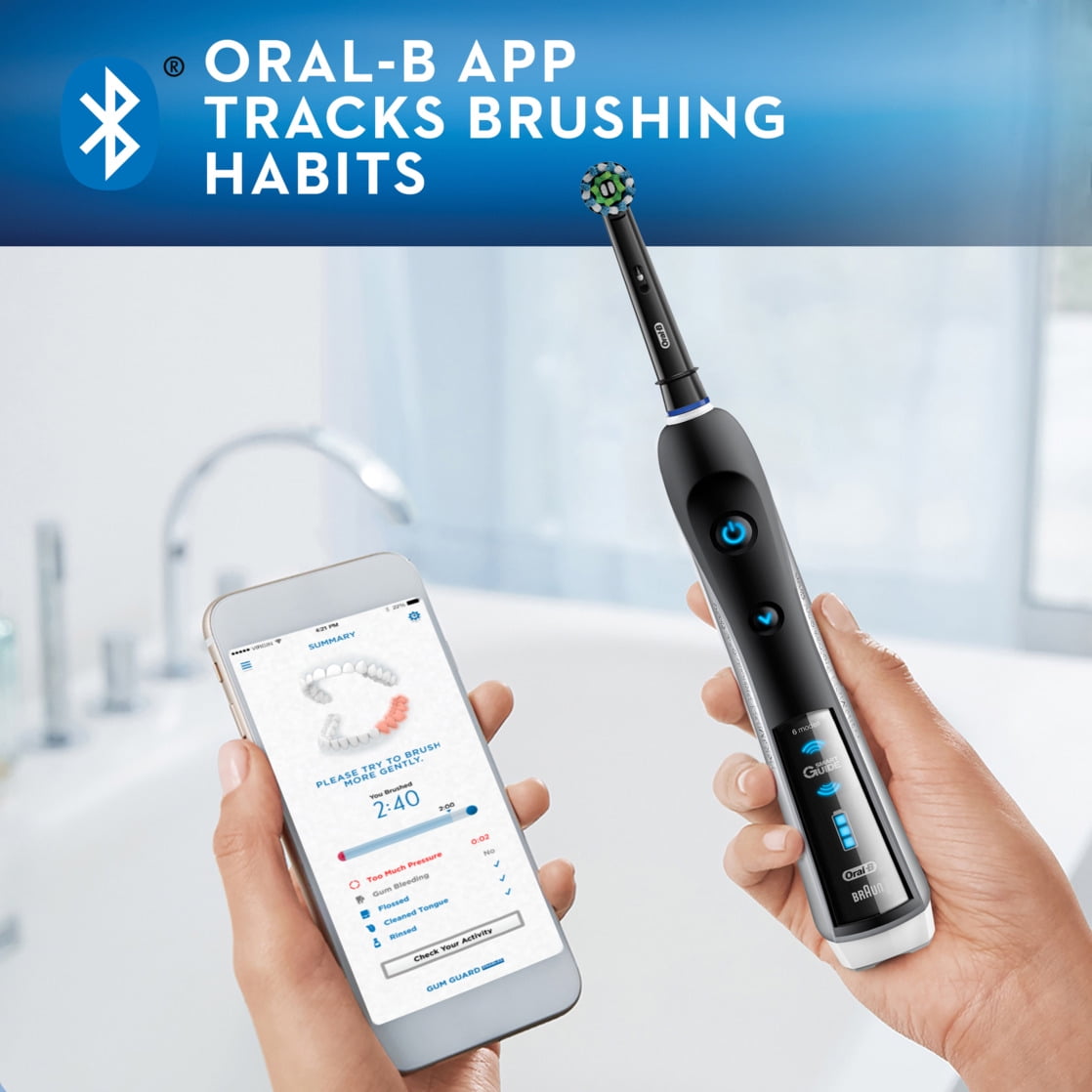 Oral-B Pro 5000 Smartseries Power Rechargeable Electric Toothbrush with Bluetooth Connectivity - Black - Image 7