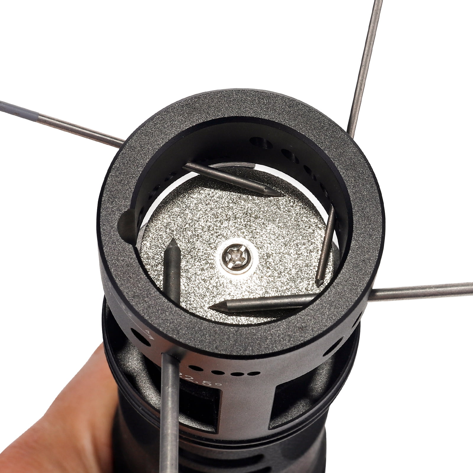 3mirrors ALUMINUM Tungsten Electrode Sharpener Grinder & TIG Welding Rotary Tool 24 Guides w/Safety Housing Cover & Cut-Off Slot - Image 6