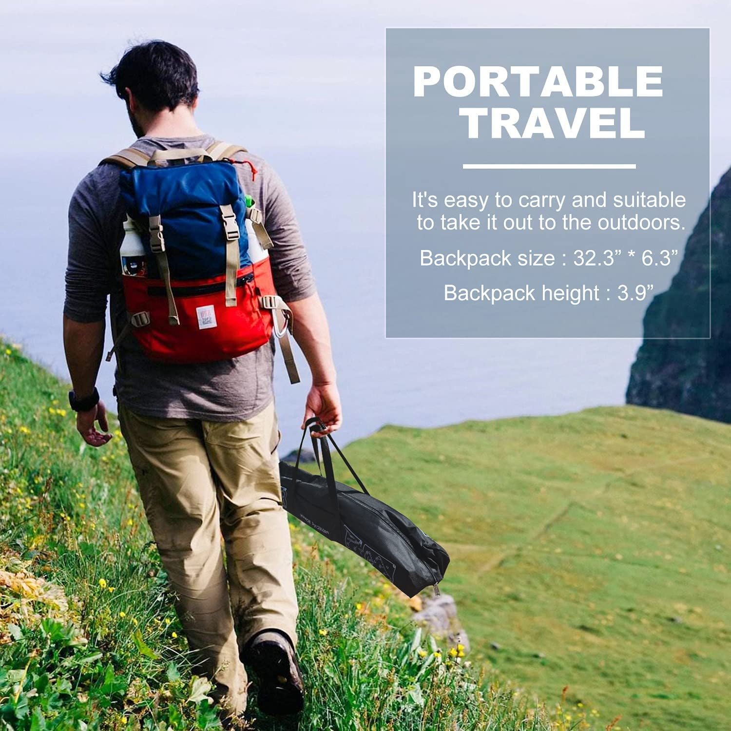 HOIN 80 inch 4K Portable Projector Screen Outdoor with Stand,16:9 Anti Crease Foldable Movie Screen - Image 6