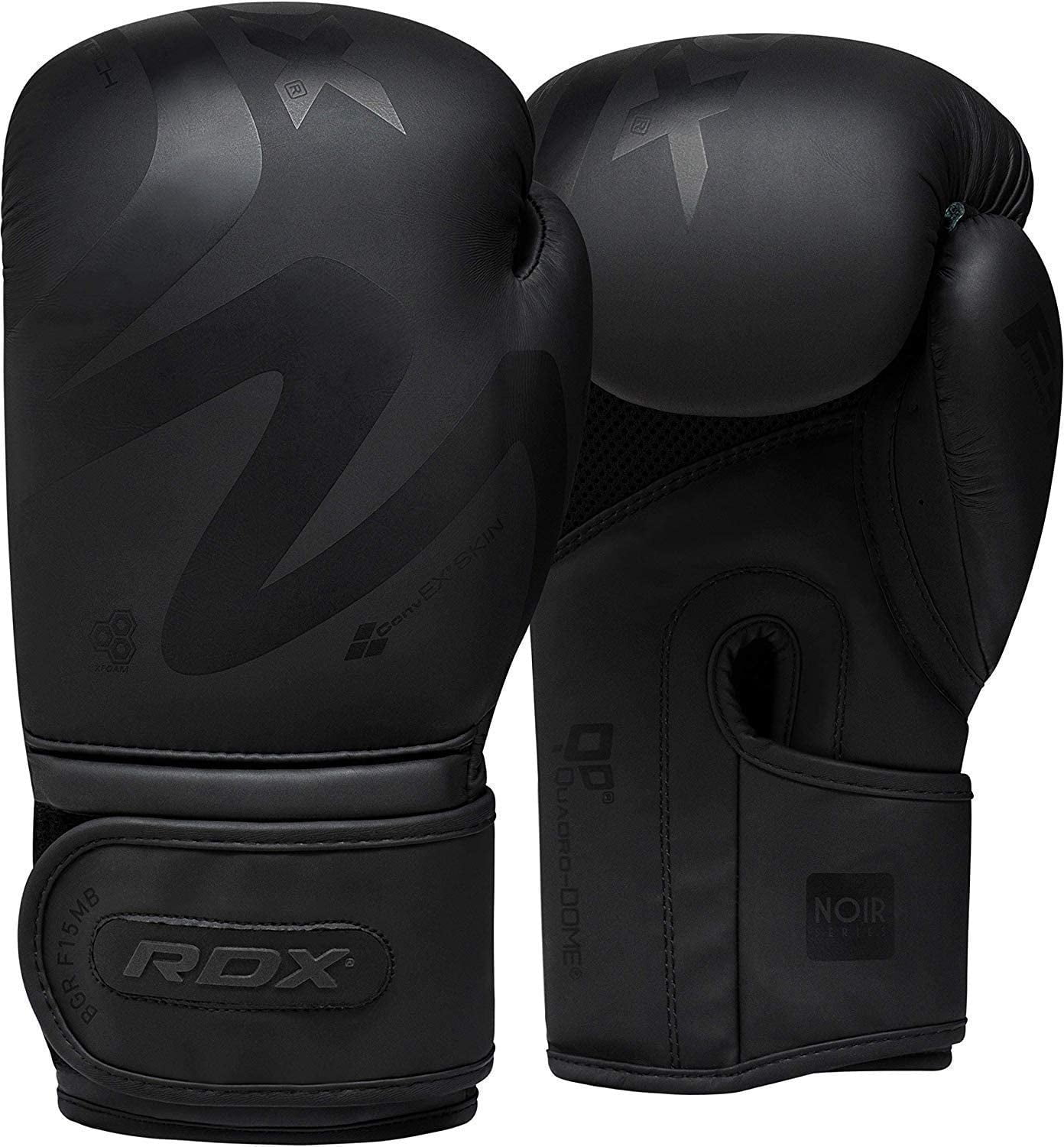 RDX Boxing Pads and Gloves Set, Matte Black Convex Skin Leather Hook and Jab Target Focus Mitts with Punching Gloves, 14oz - Image 7