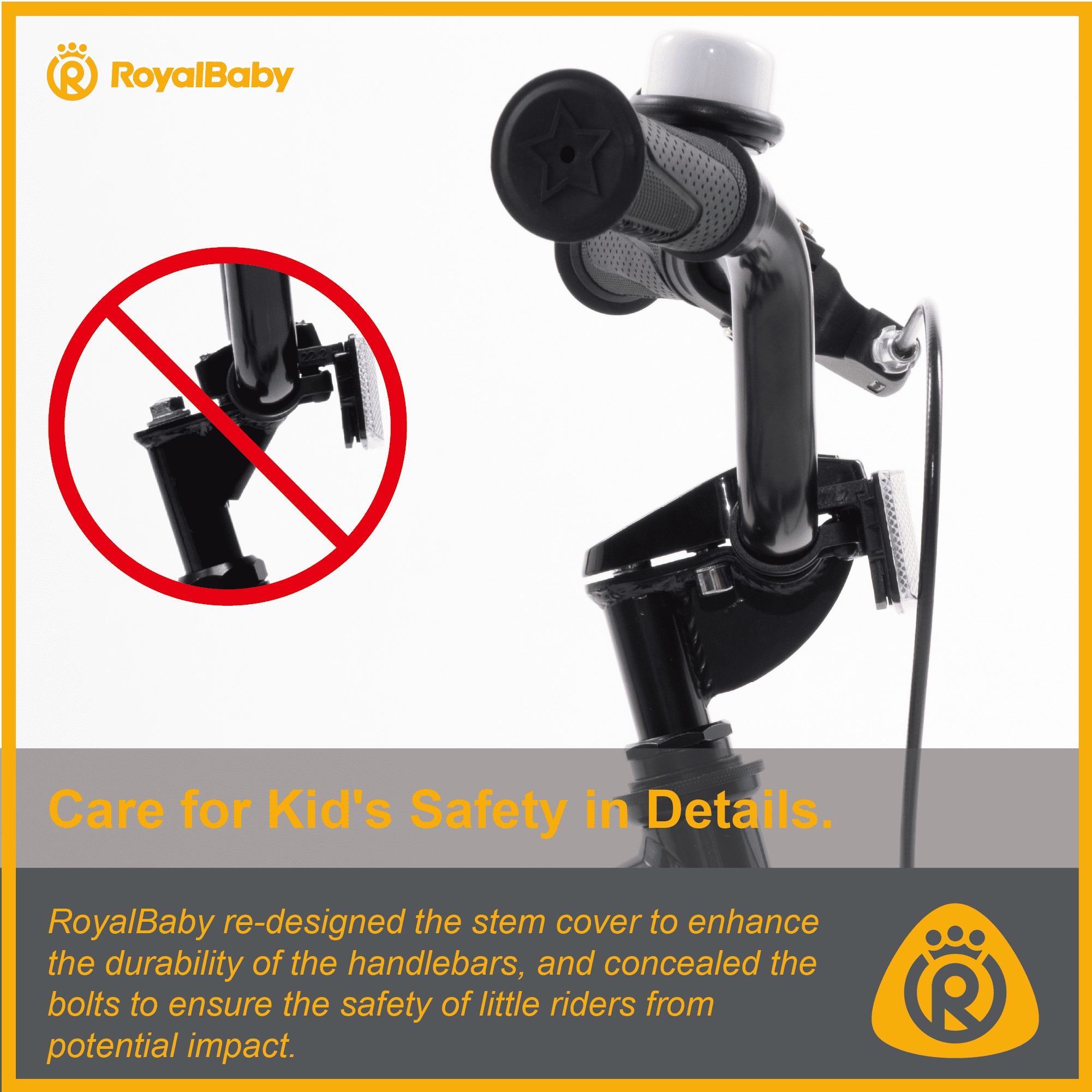 Royalbaby Freestyle 18 In Black Kids Bike Boys and Girls Bike with Kickstand and Water Bottle - Image 5