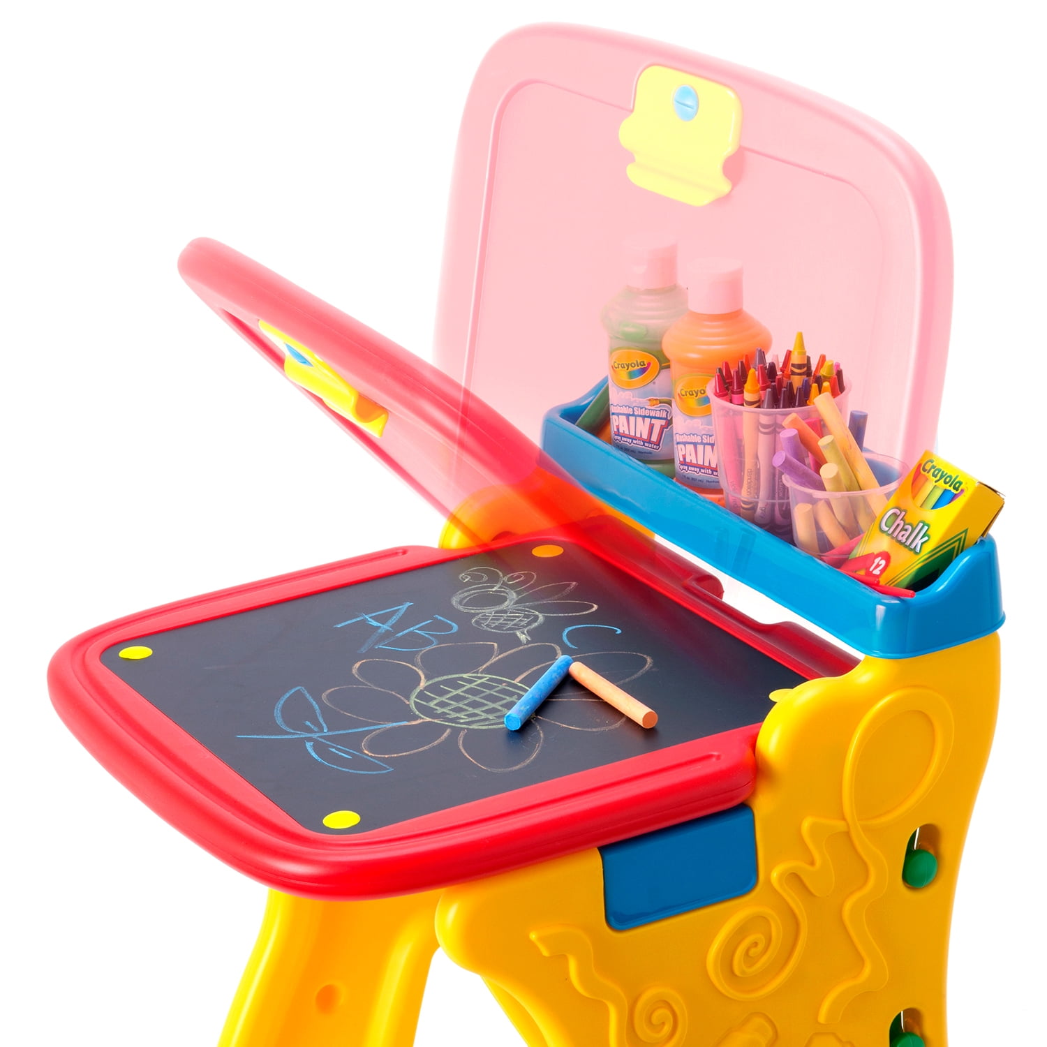 Crayola Play 'N Fold Art Studio Easel Desk & Chair Set for Kids Room - Image 3