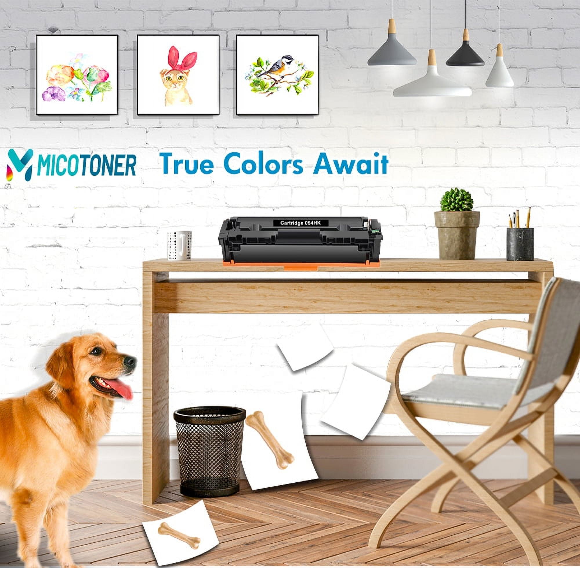 054H 054 Toner Cartridge Compatible for Canon 054H CRG-054H 054 Color Imageclass MF644Cdw MF641Cw MF642Cdw LBP622Cdw MF640C Printer Ink (2*Black Cyan Magenta Yellow, 5-Pack) - Image 7