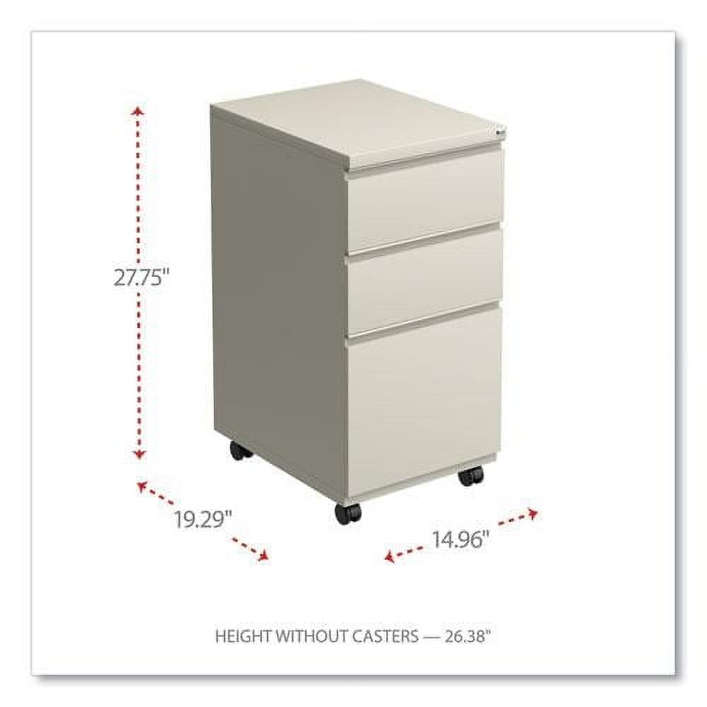 Alera 3 Drawers Vertical Lockable Filing Cabinet, Putty - Image 9