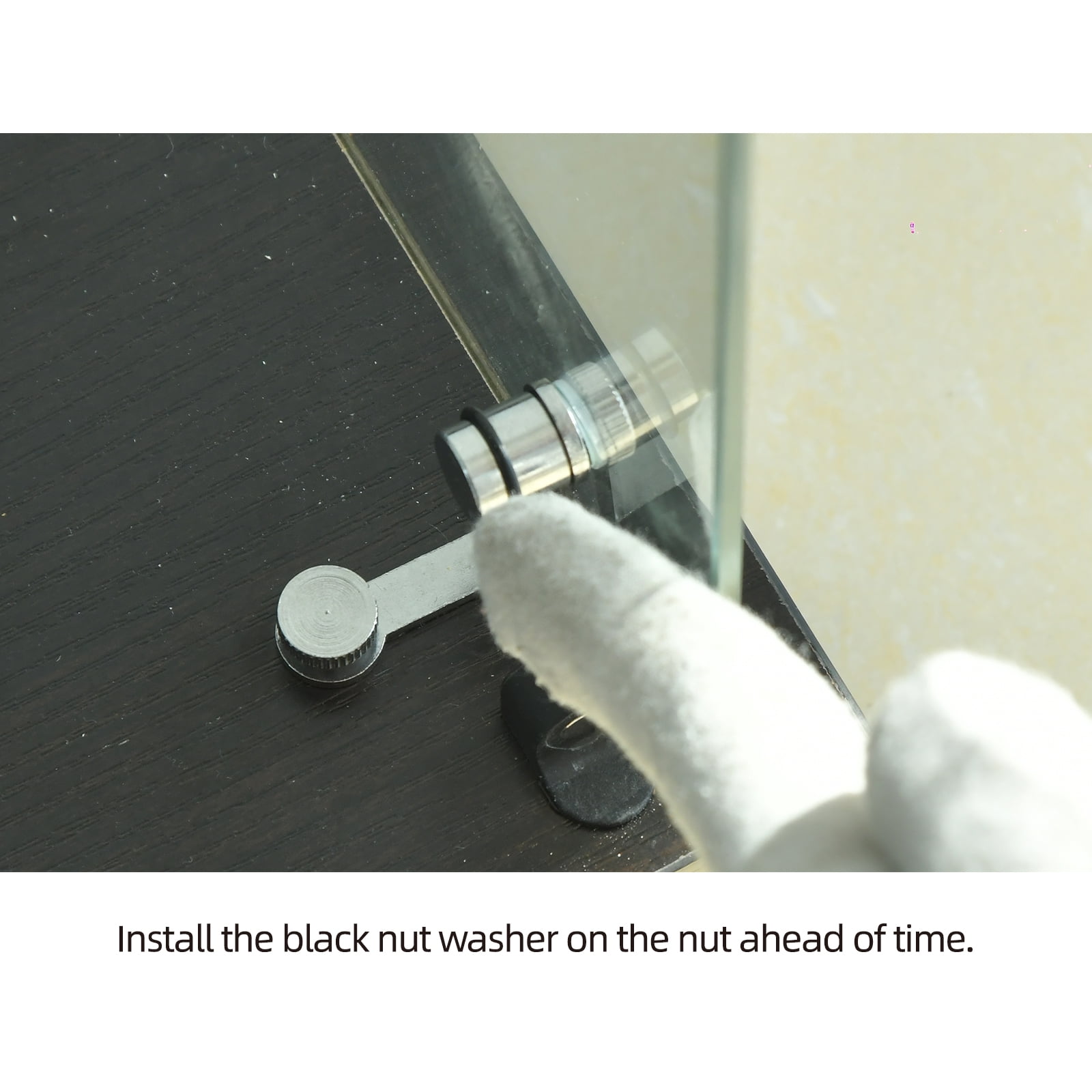 4-Shelf Glass Display Cabinet with Glass Doors,Floor Standing Curio Bookshelf Collection Display Case for Living Room Bedroom Office,Black - Image 3