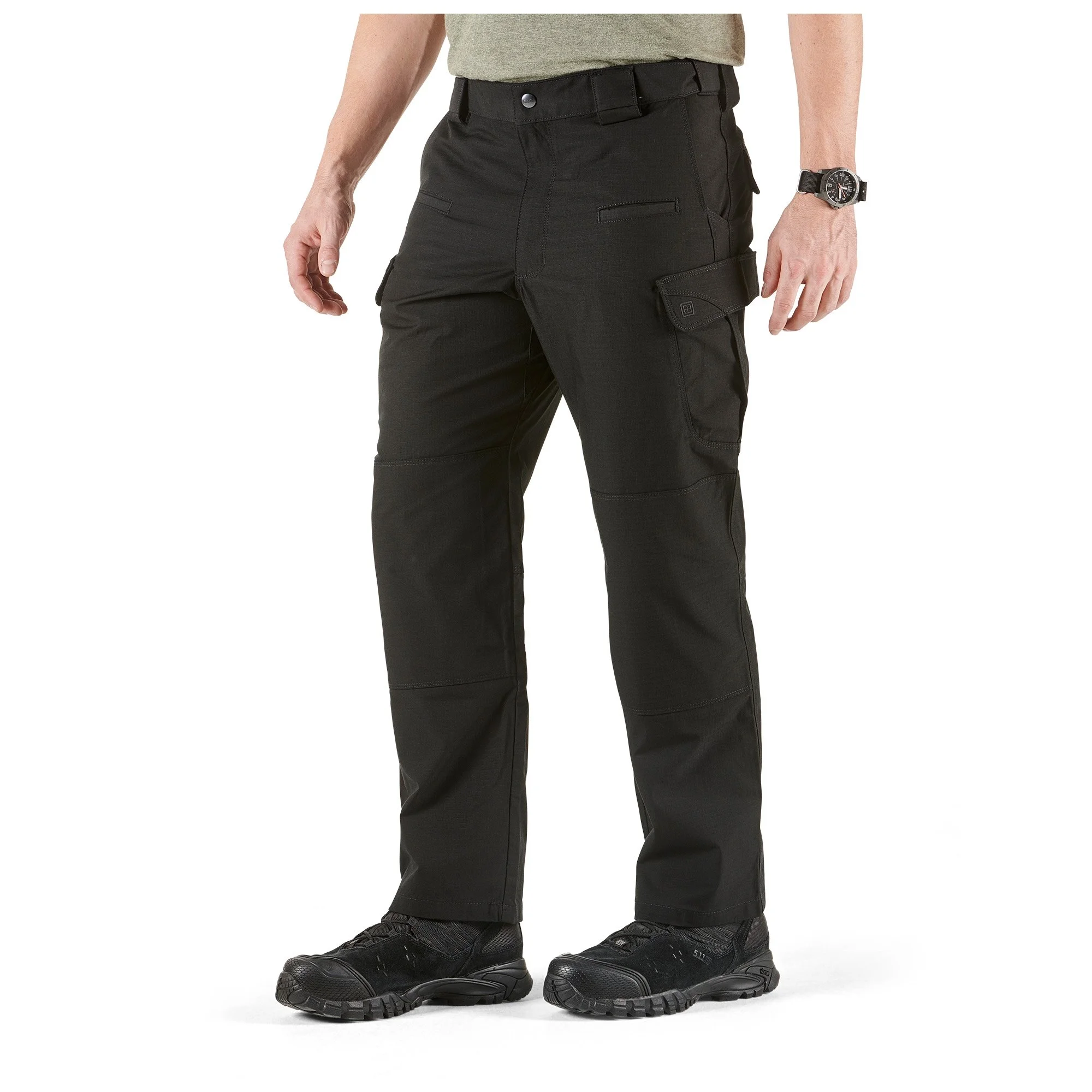 5.11 Work Gear Men's Stryke Pants, Adjustable Waistband, Stretchable Flex-Tac Fabric, Black, 38W x 36L, Style 74369 - Image 3