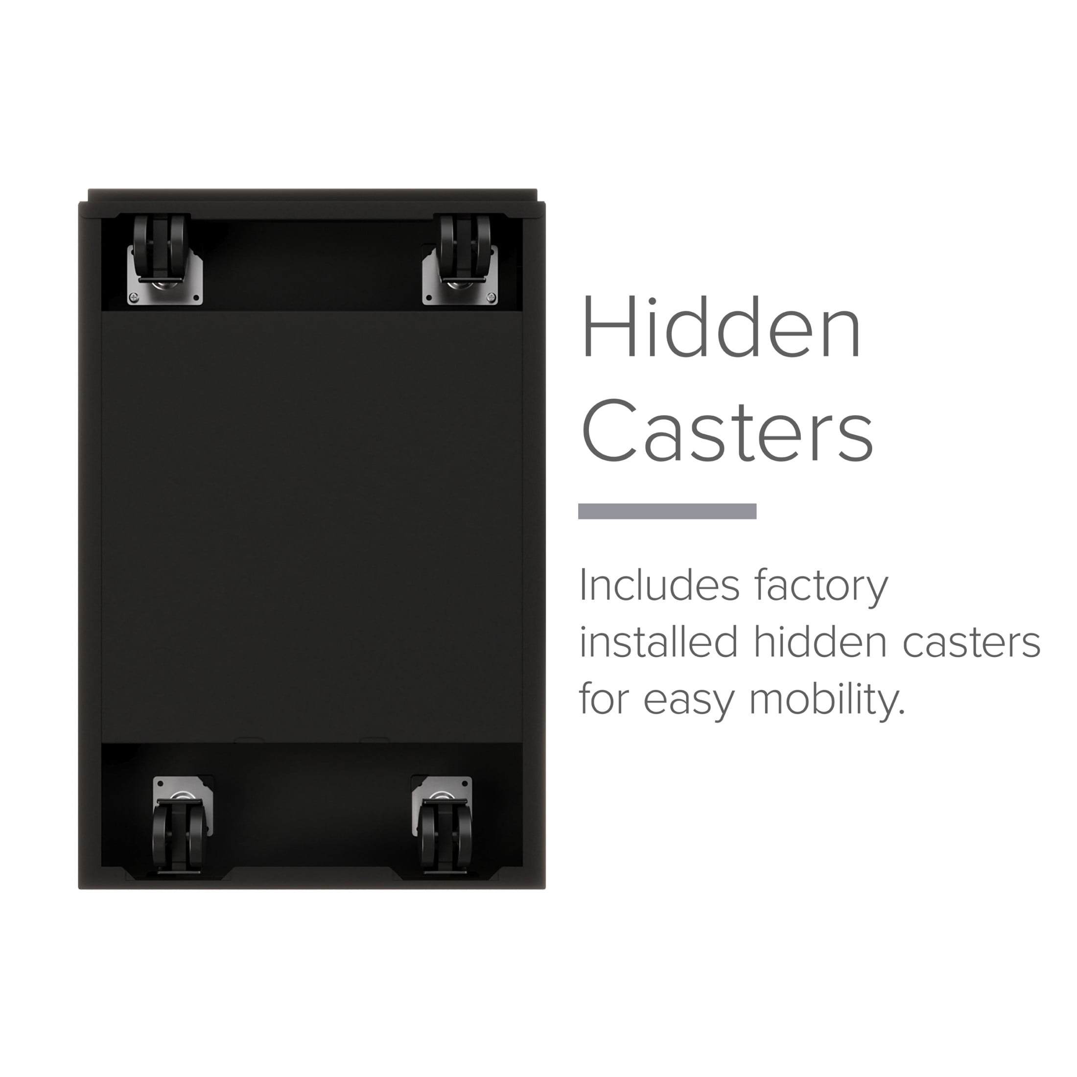 Hirsh 20" Deep Mobile Pedestal File Cabinet 3 Drawer Box-Box-File, Letter Width, Black - Image 16