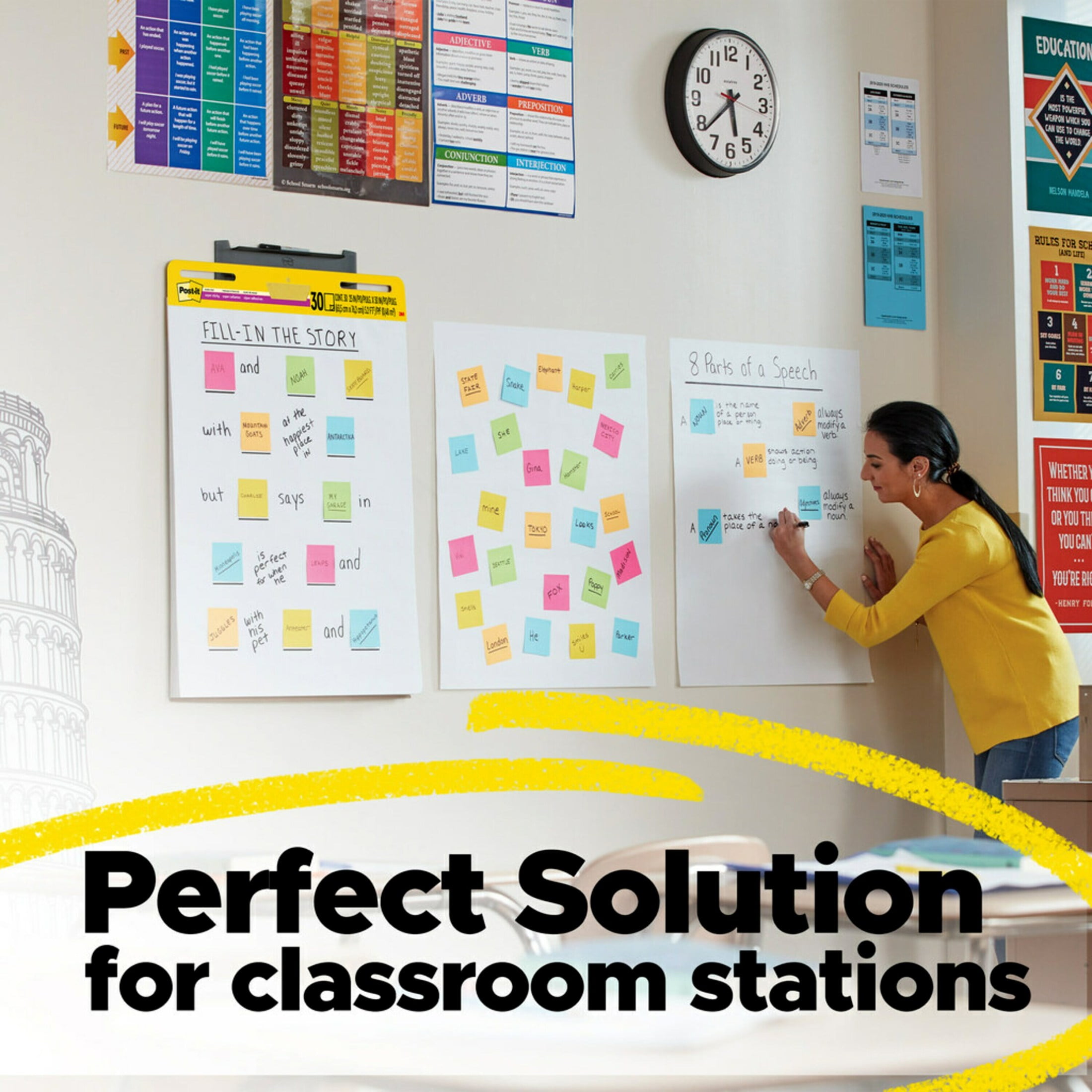 Post-it Super Sticky Easel Pad, White with Grid, 25 in. x 30 in. Sheets, 4 Pads - Image 5