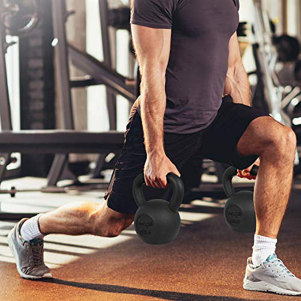 Yes4All 35lb Cast Iron Kettlebell, Black, Single - Image 6