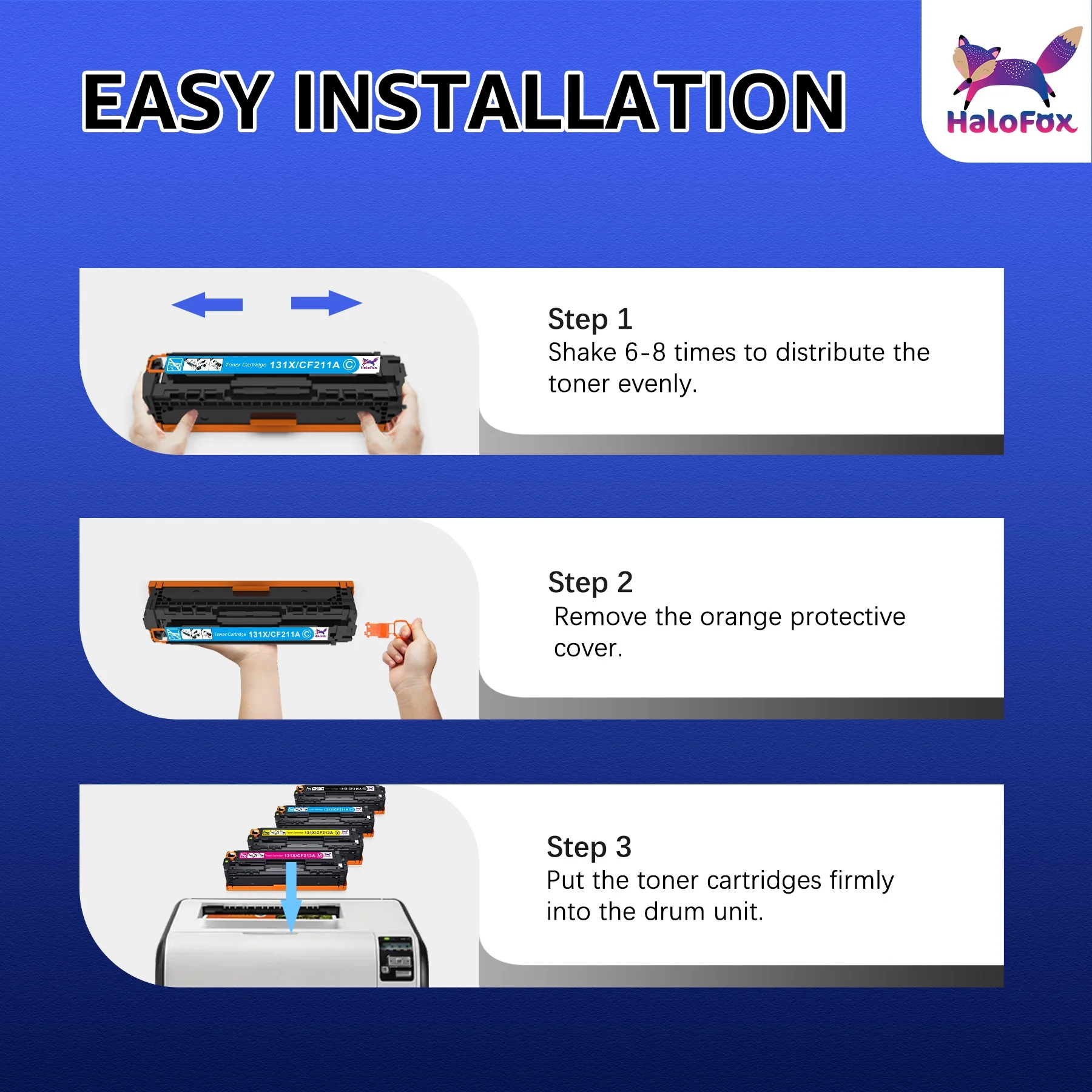 131A CF210A 131X CF210X Toner Cartridges Compatible for HP Pro 200 Color M251nw MFP M276nw M251n M276n M276 M251 Printer (4 Pack) - Image 7