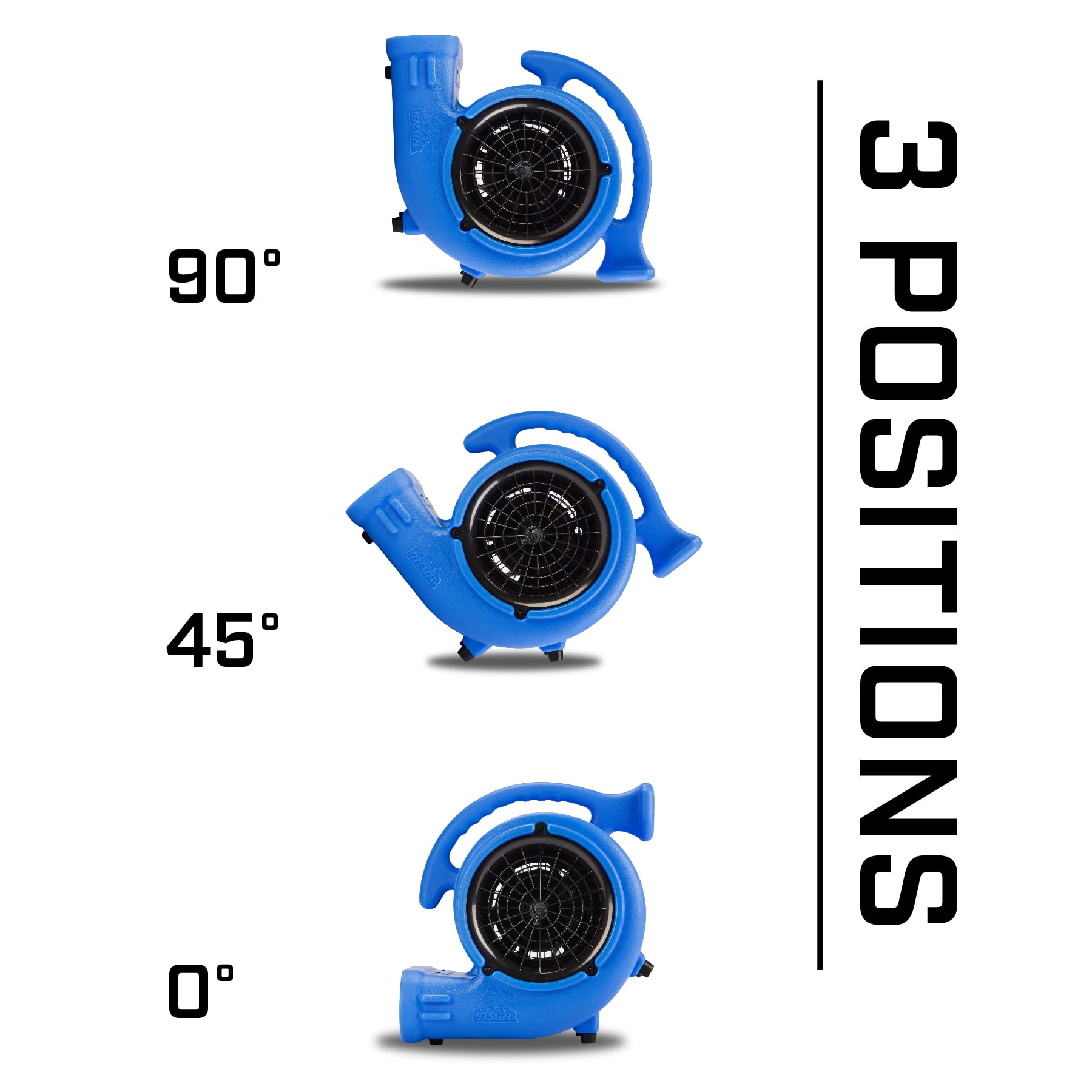 B-Air VP-25 1/4 HP Air Mover for Water Damage Restoration Carpet Dryer Floor Blower Fan Home and Plumbing Use, Blue - Image 9