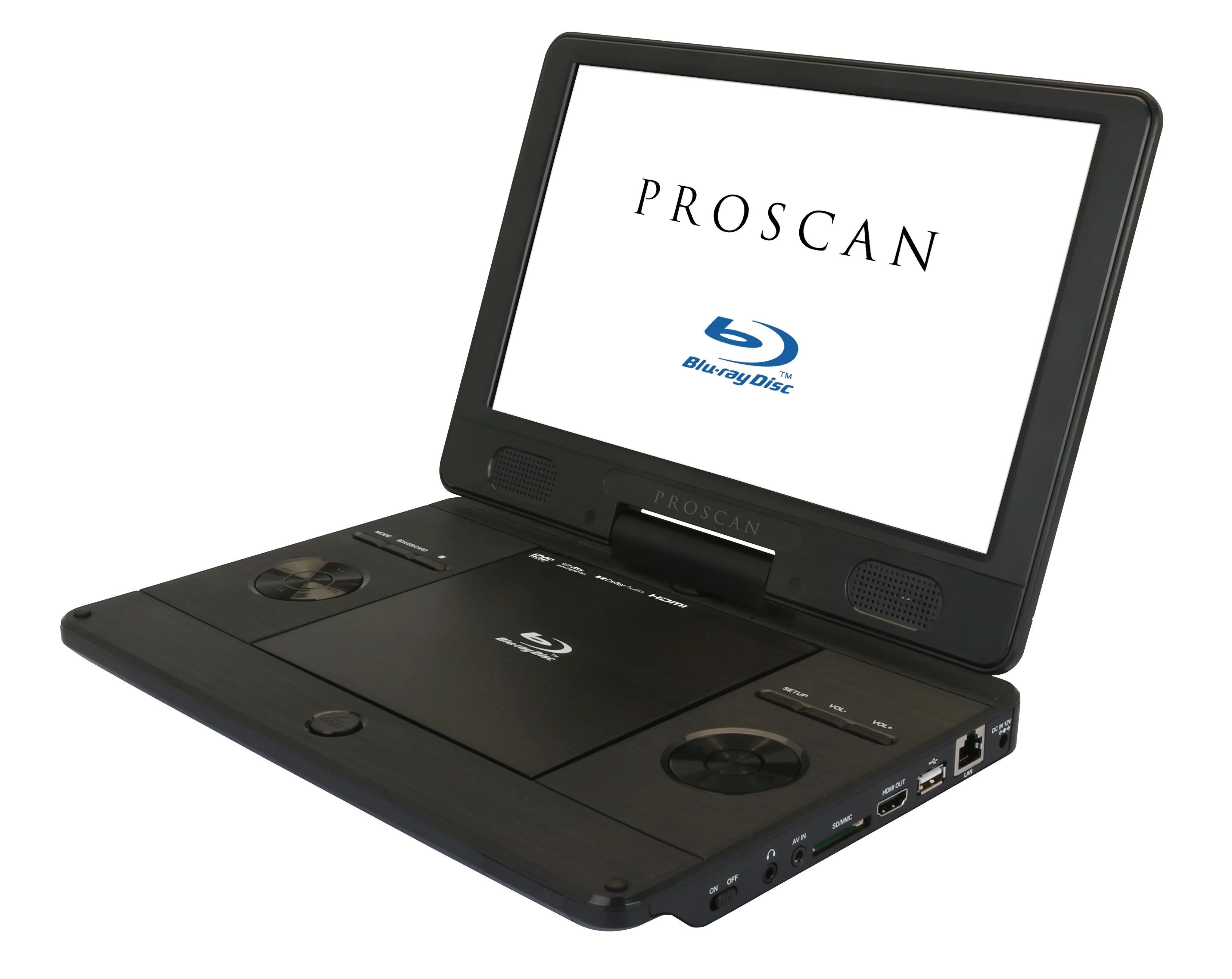 Proscan 11.6" Portable Blu-Ray Media Player - Swivel Screen, PDVD1187 - Image 6