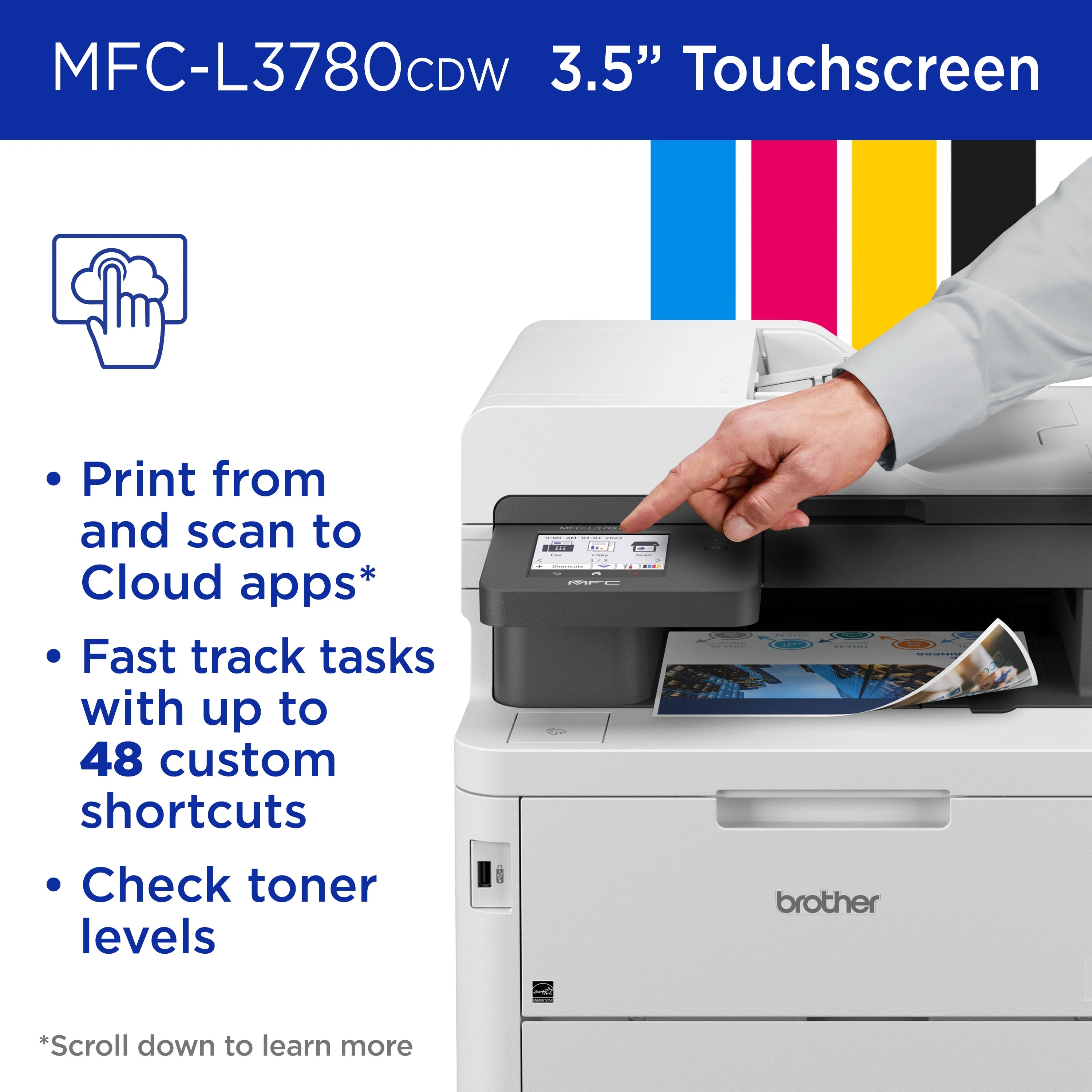 Brother MFC-L3780CDW Wireless Digital Color All-in-One Printer with Laser Quality Output - Image 8