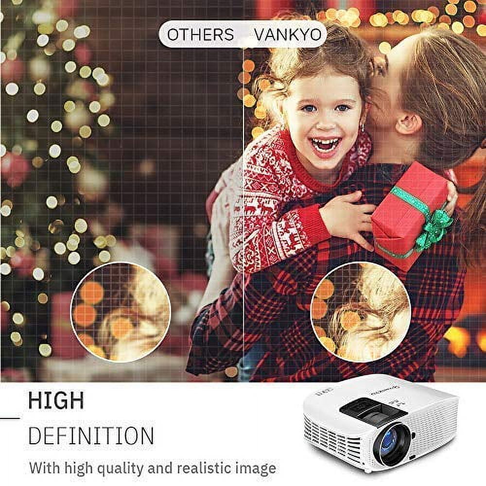 VANKYO Leisure 510 Full HD Movie Projector, Video Projector with 200" Projection Size, Support 1080P HDMI VGA AV USB with Free HDMI Cable and Carrying Bag (White) - Image 7