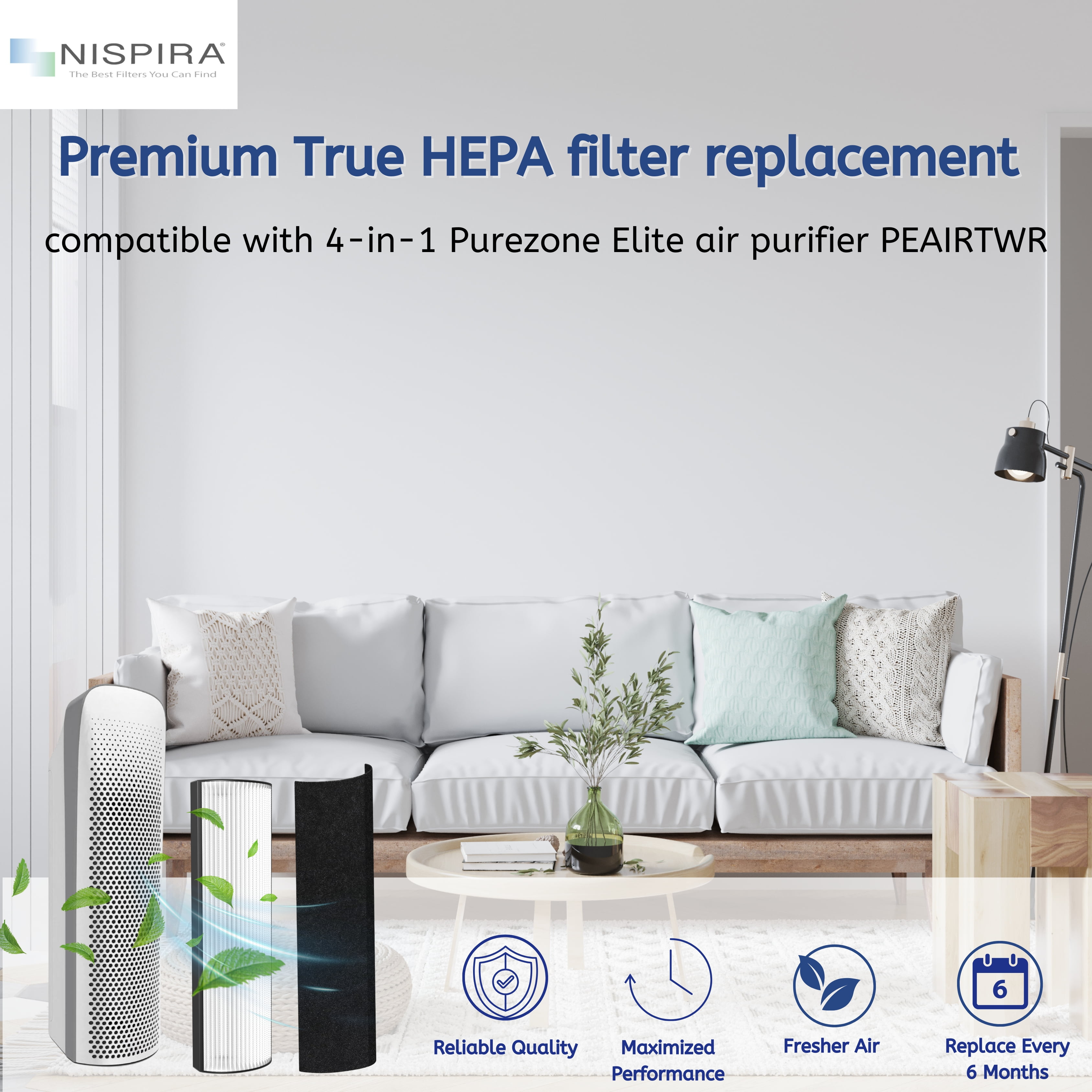 True HEPA Filter For Purezone Elite 4-in-1 Air Purifier PETWRFIL. 3 Sets - Image 7
