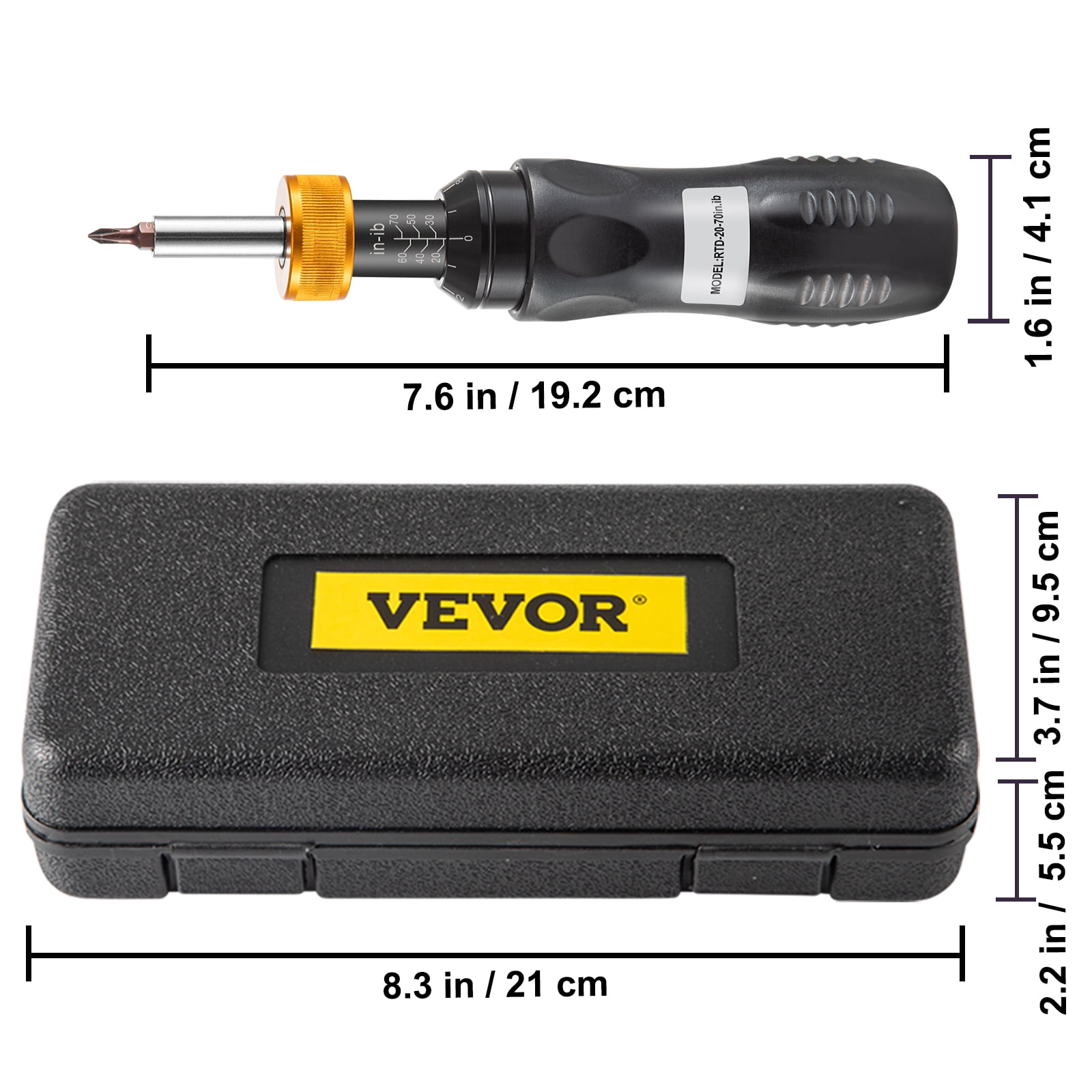 VEVOR Optics Torque Wrench Mounting Kit Handheld Torque Limiting Screwdriver 20-70 in-lbs-2in-lbs - Image 9