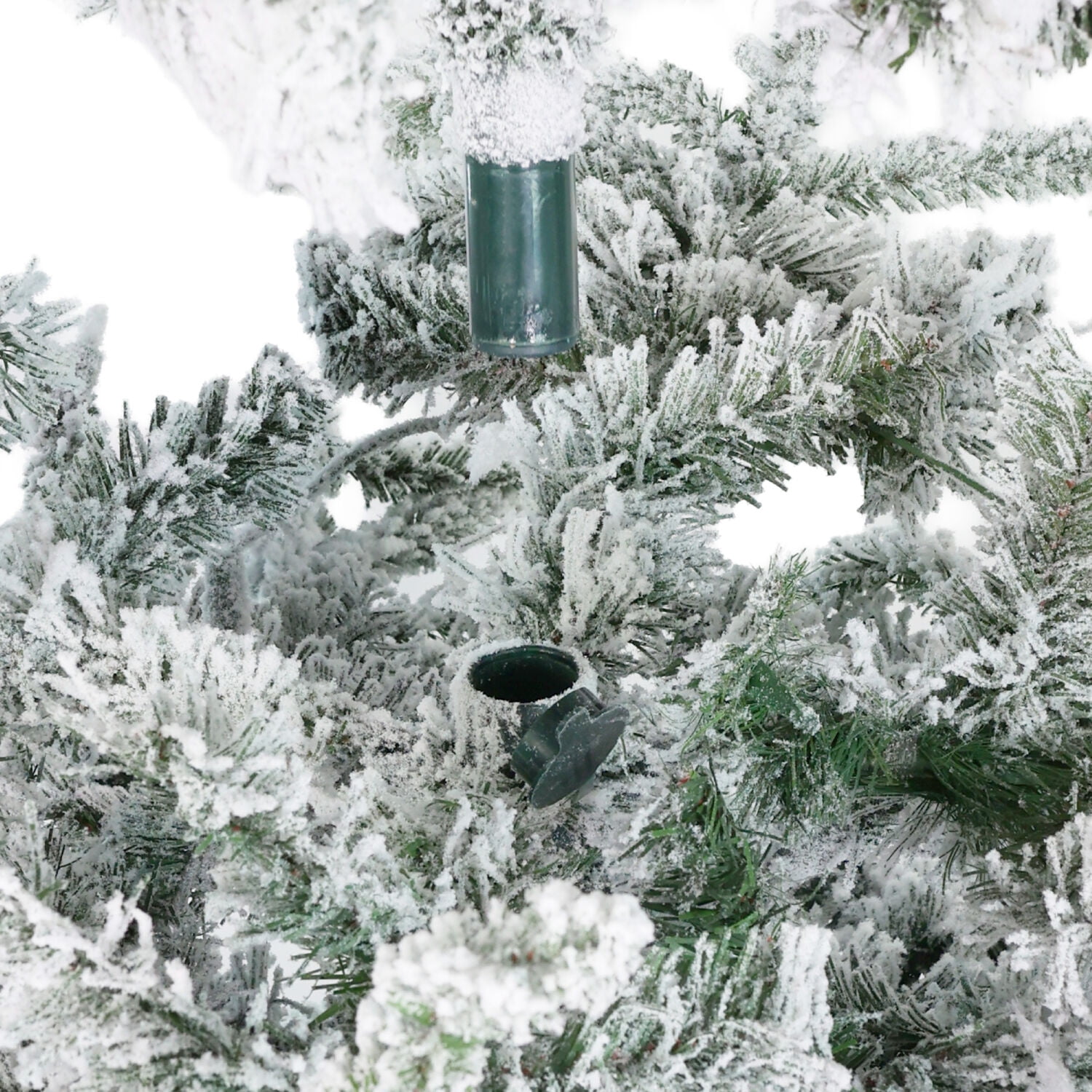 Fraser Hill Farm 9-Ft Flocked Mountain Pine Artificial Christmas Tree with Warm White LED Lights, FFMP090-5SN - Image 16