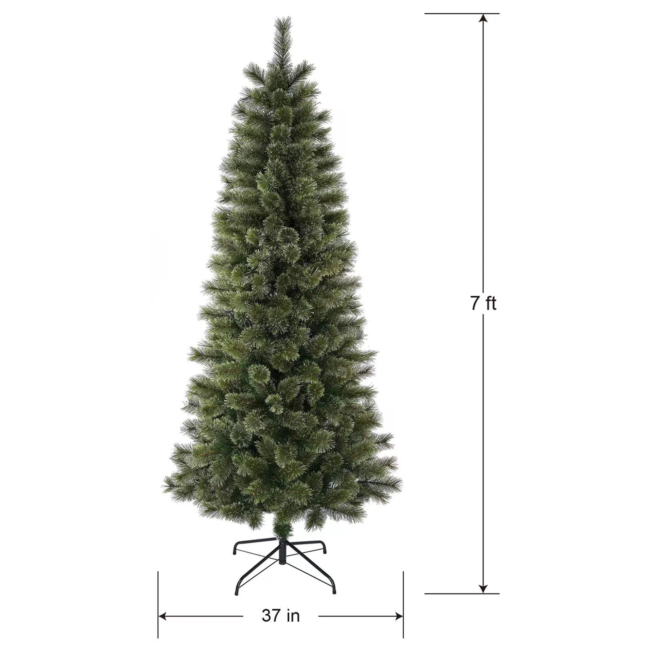 7' Unlit Artificial Brighton Cashmere Christmas Tree with Tree Stand, by Holiday Time - Image 8