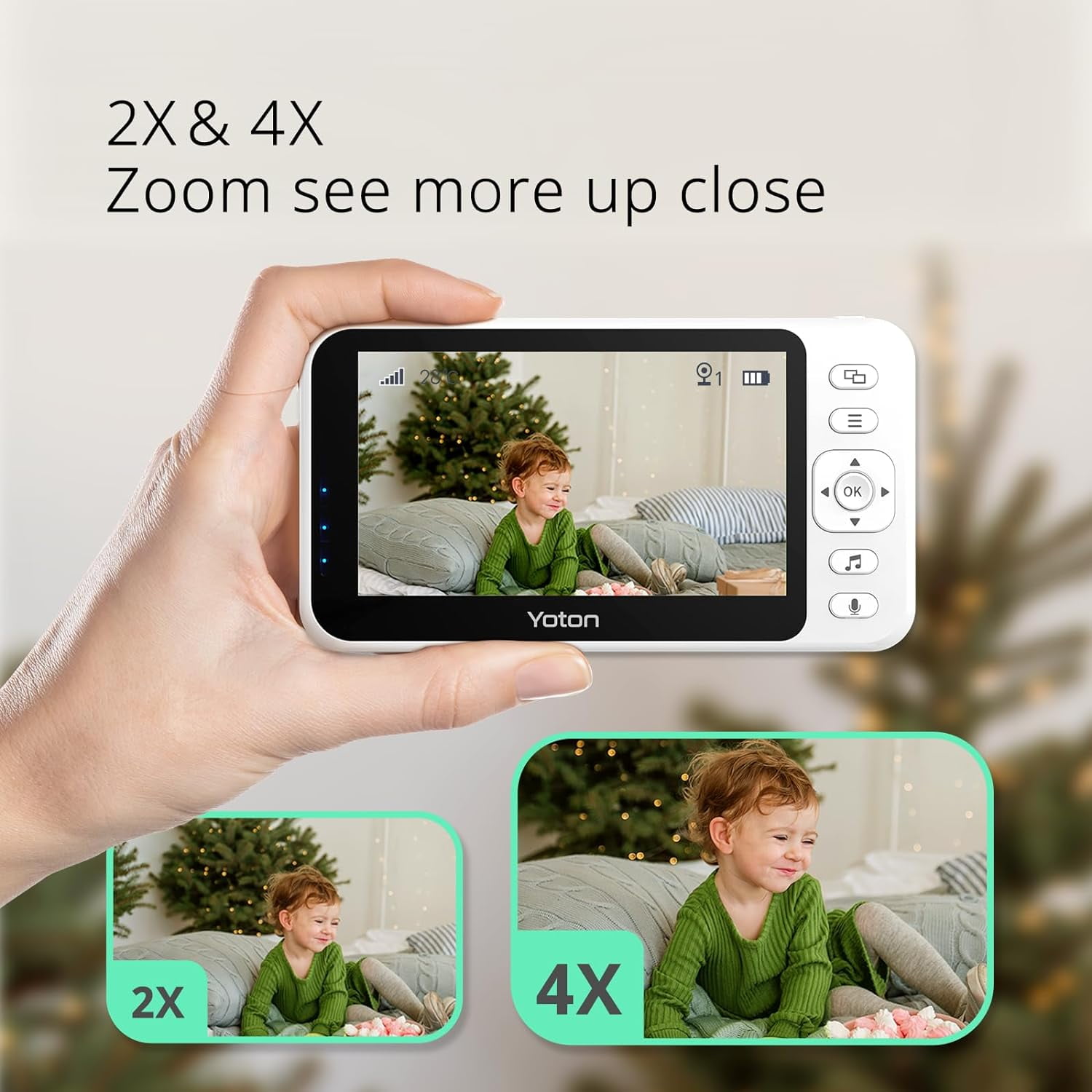Yoton Video Baby Monitor with 4.3-Inch Display, 30-Hour Battery, Night Vision, Two-Way Talk - Image 5