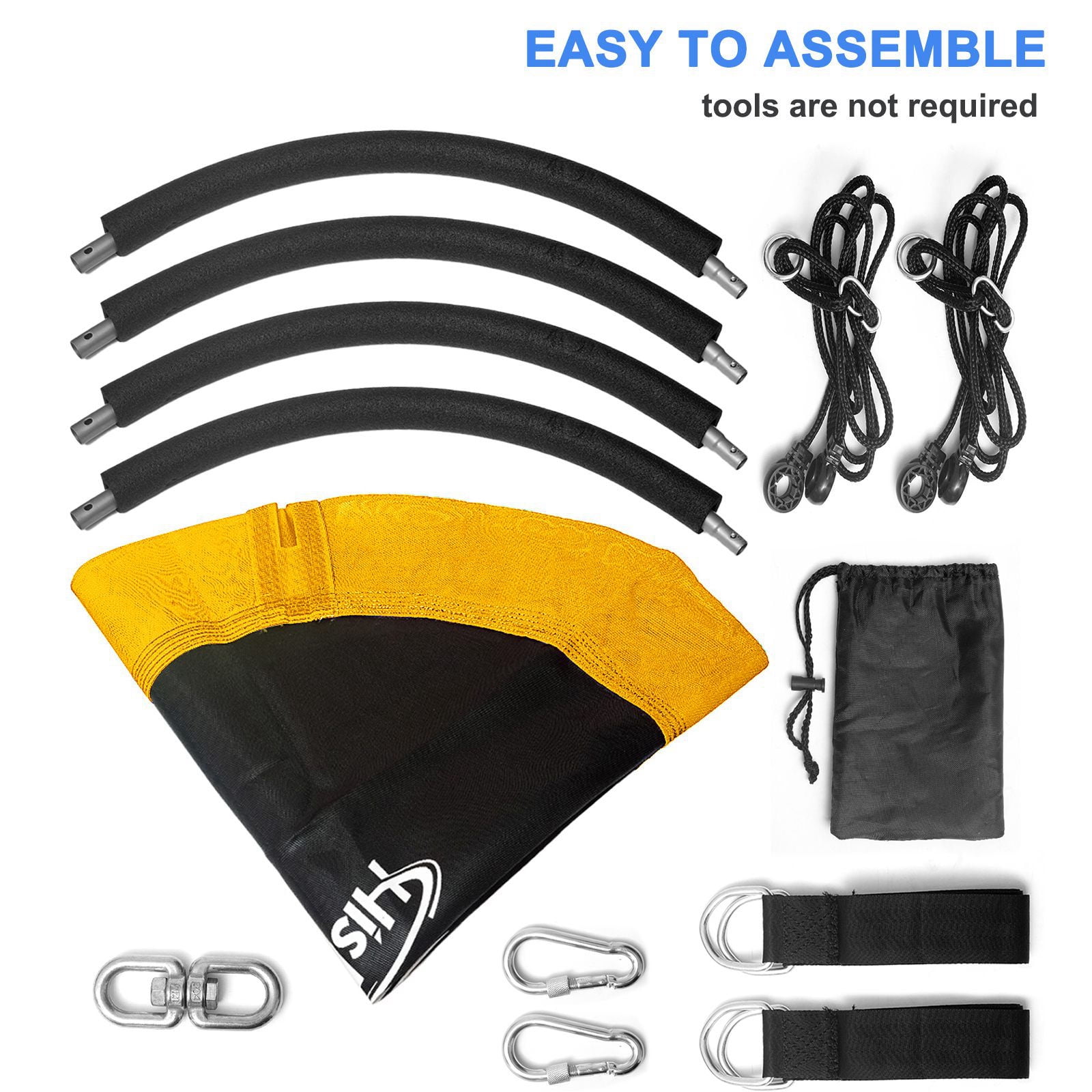 43" Saucer Tree Swing 700lbs Round Swing For Kids,Waterproof 360 Rotate, w/ 1 Swivel,2 Adjustable Ropes&2 Hanging Straps,Easy To Install,Outdoor Backyard Playground - Image 4