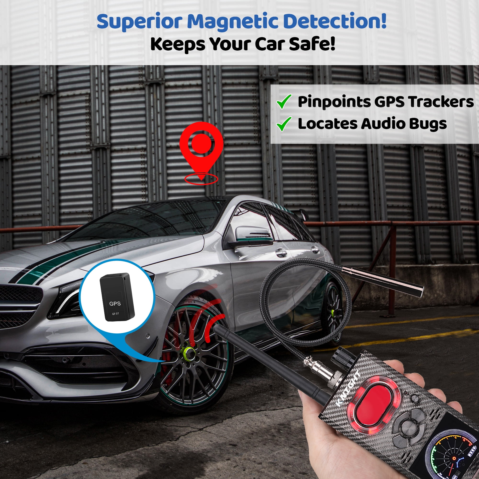 KNIGHT Premium Anti Spy Detector & Hidden Devices Detector - Hidden Camera Detectors GPS, RF Detector & Bug Detector Hidden Camera Finder GPS Radio Frequency Detector de camaras y microfonos ocultos - Image 6