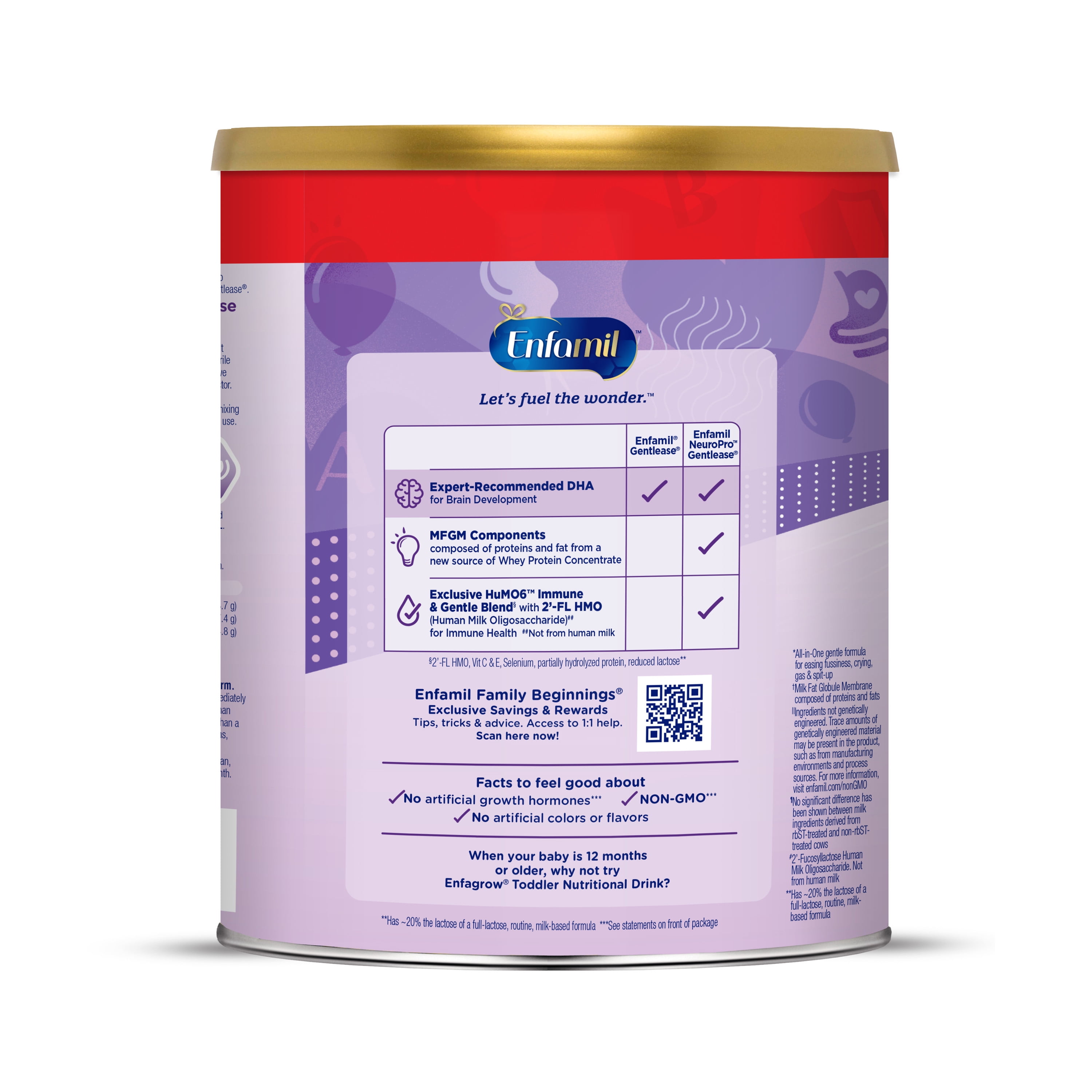 Enfamil NeuroPro Gentlease Baby Formula for Easing Fussiness, Gas, Spit-up in 24 Hrs, 27.4 Oz, 4 Count - Image 8