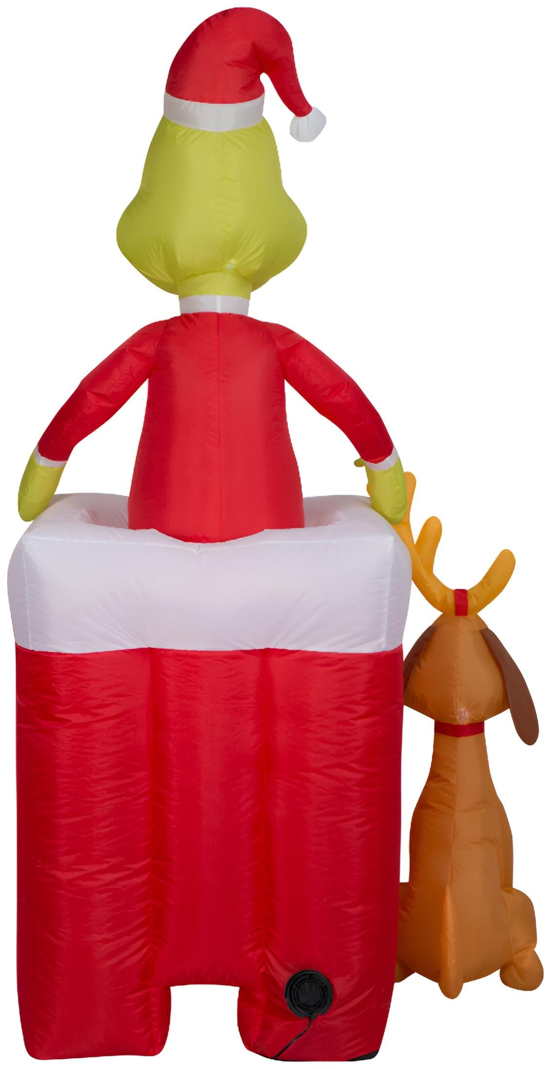 6 ft. H Christmas Airblown Inflatables Dr. Seuss Grinch W/Max And Presents - Image 3