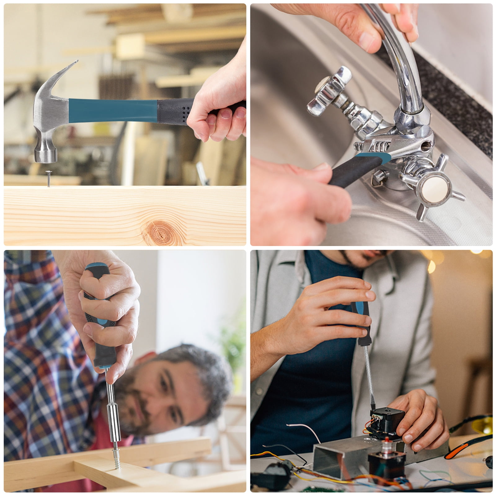 YOSOFT 21V Cordless Drill Set,119 Piece Power Tool Combo Kits,25+1Torque Setting with 2x2.0Ah Battery for Professional Garden Office Home Repair Maintain - Image 4