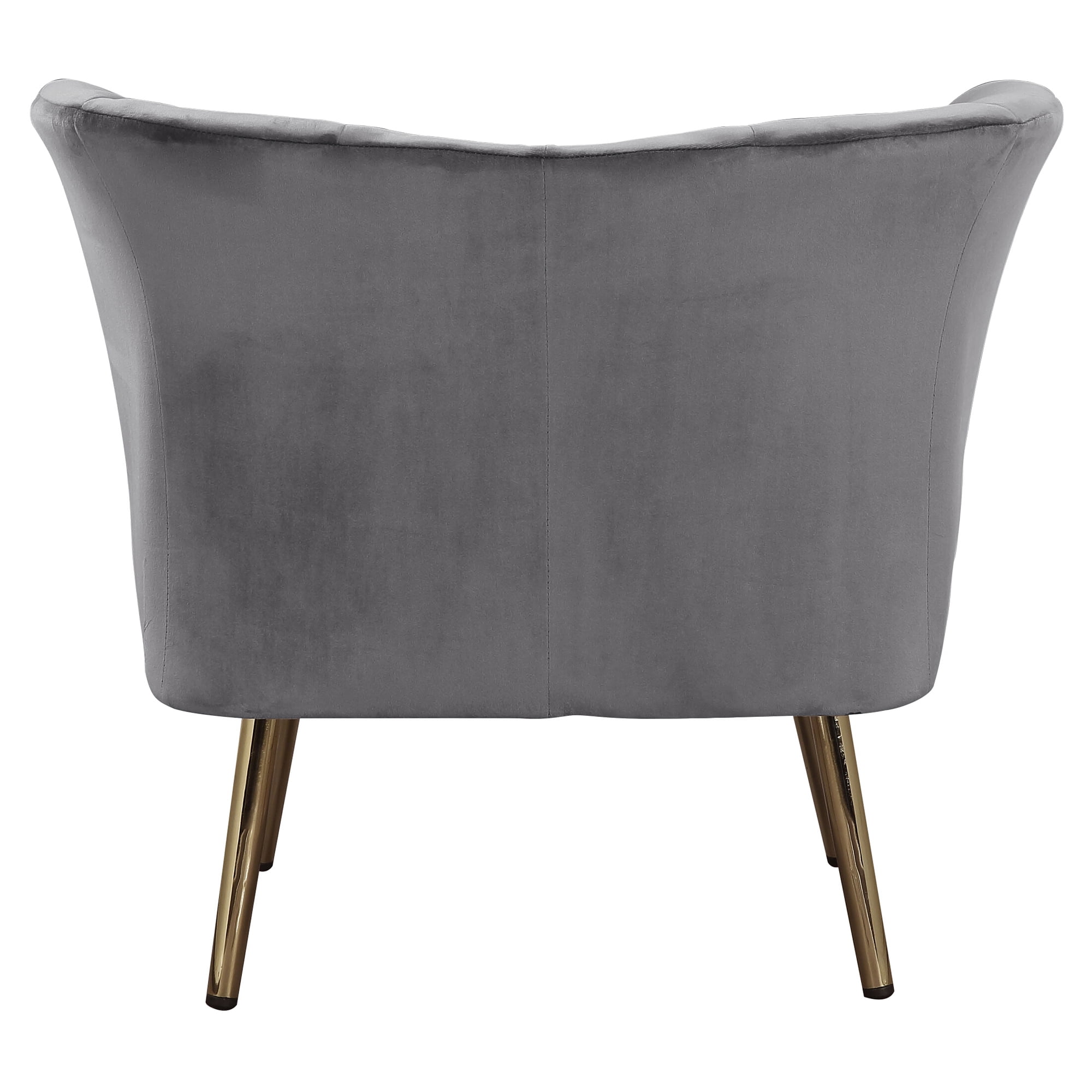 ACME Reese Flared Arm Tufted Accent Chair in Grey and Gold - Image 4