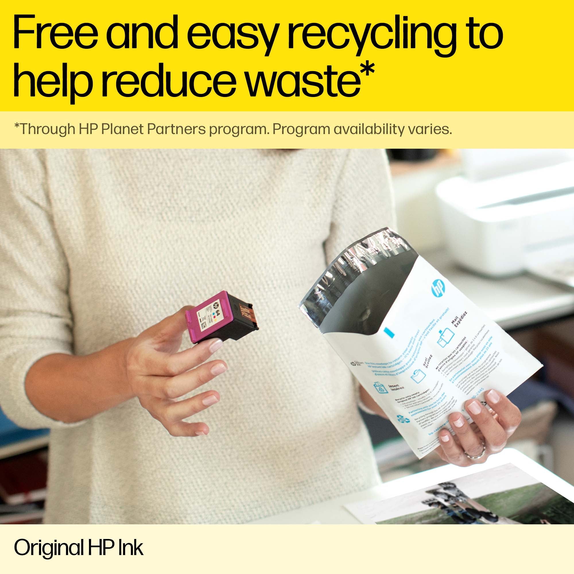 HP 60 2-pack Black/Tri-color Original Ink Cartridges, ~200 pages, N9H63FN#140 - Image 4