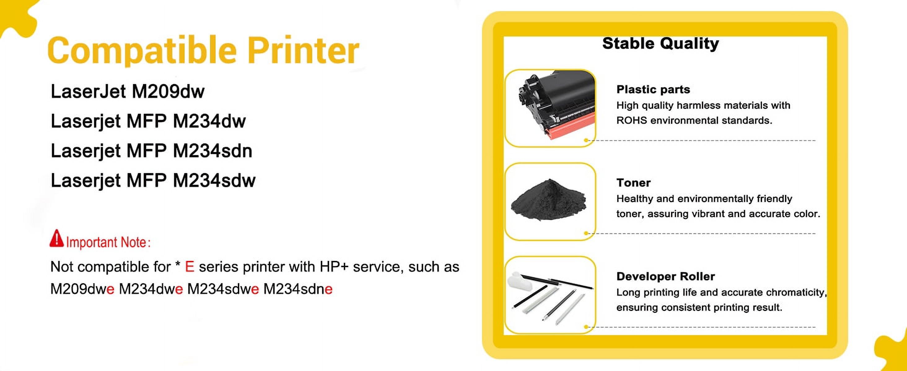134X 134A Black Toner Cartridges with Chip Compatible for HP 134X W1340X 134A W1340A for HP LaserJet M209dw MFP M234dw MFP M234sdn MFP M234sdw Printer Ink High Yield 2-Pack - Image 9