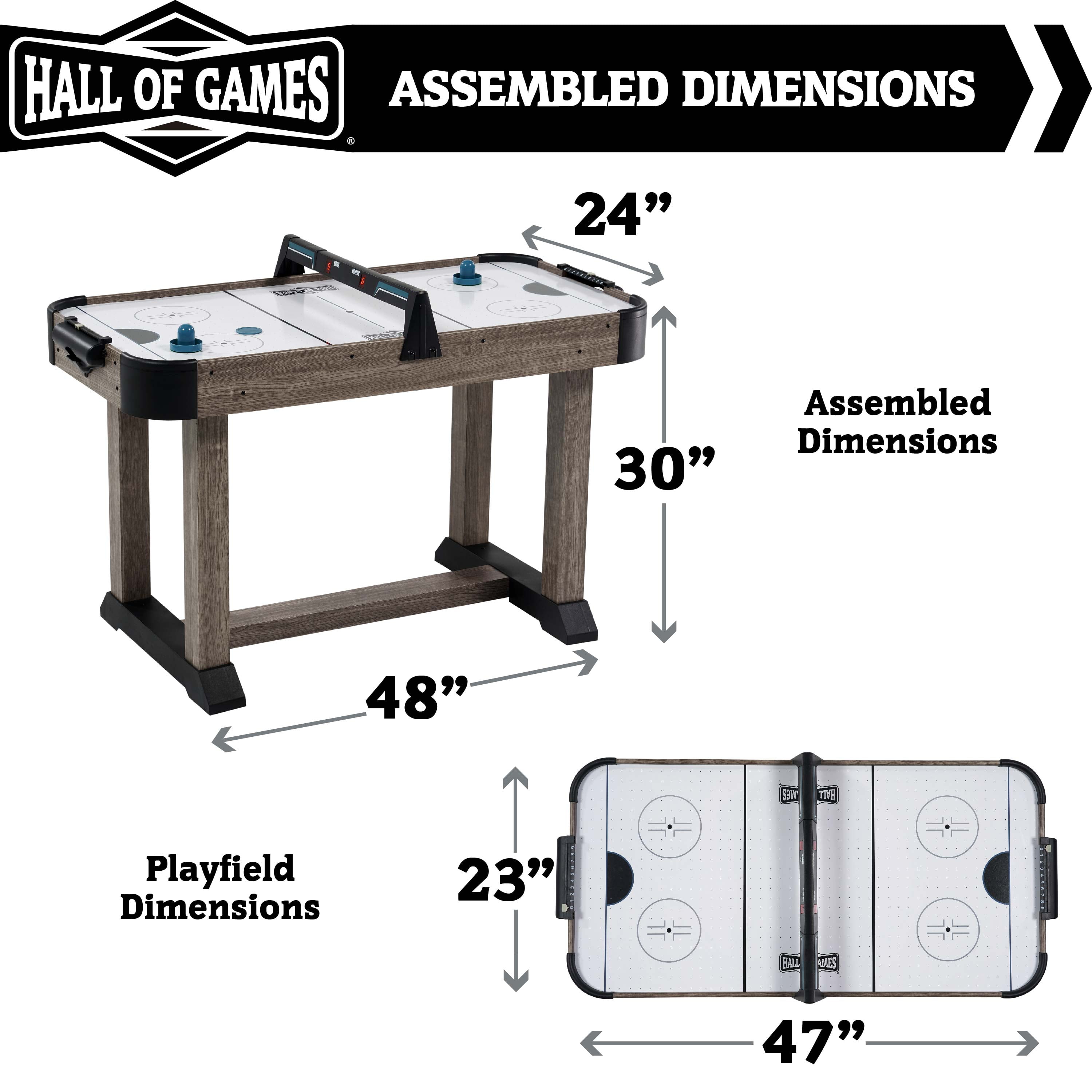4 ft. Charleston Air Hockey Table with Accessories, 48 inch x 24 inch x 30 inch by Hall of Games - Image 4