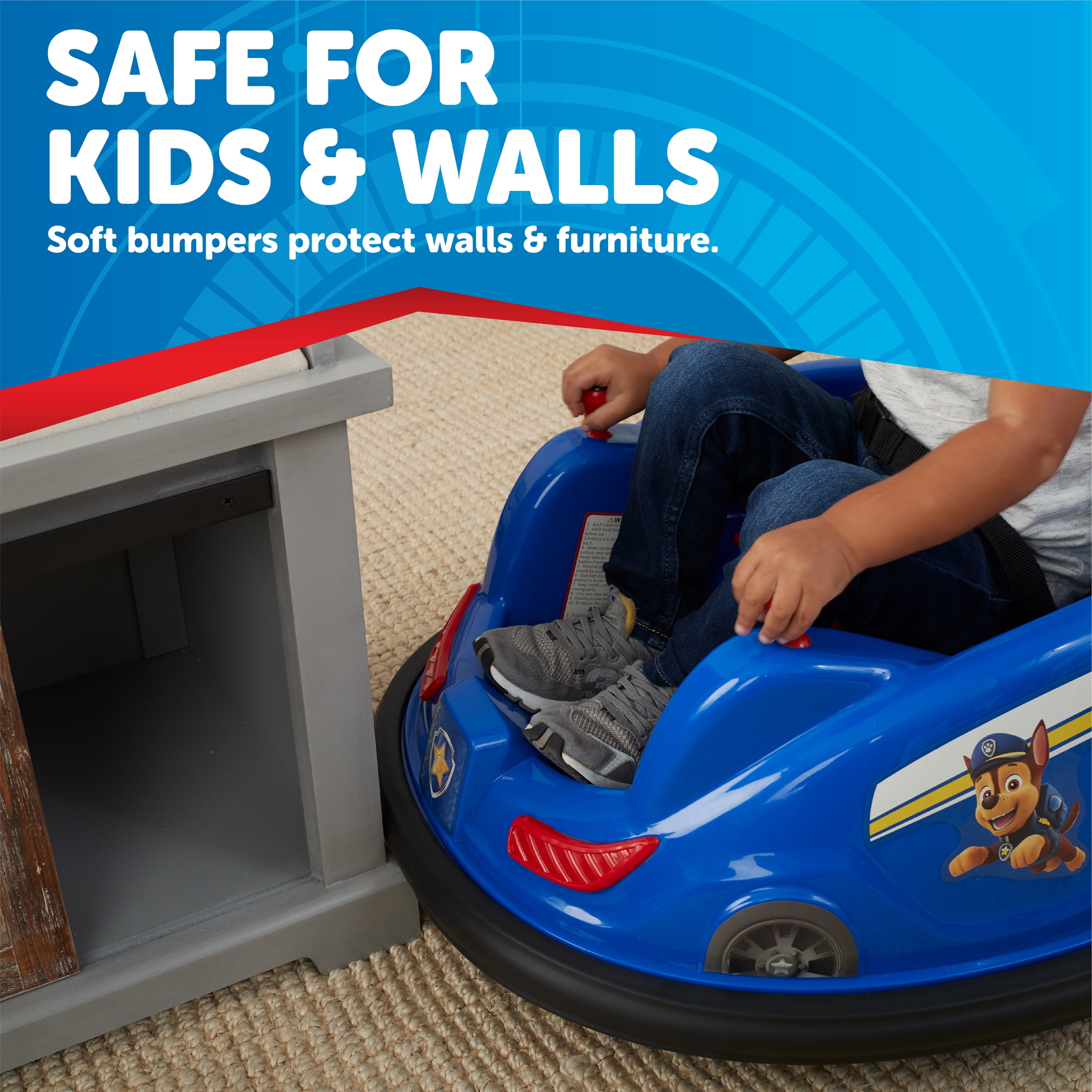 PAW Patrol 6V Bumper Car, Battery Powered, Electric Ride on by Flybar - Image 6