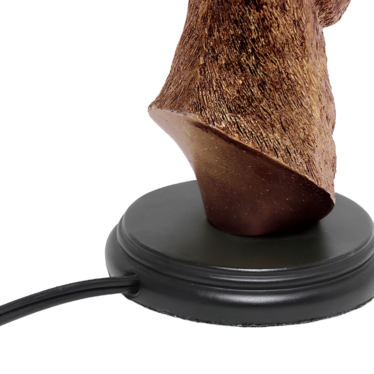 Woodland 17.25" Tall Rustic Antler Copper Deer Bedside Table Desk Lamp with Tapered White Fabric Shade - Image 7
