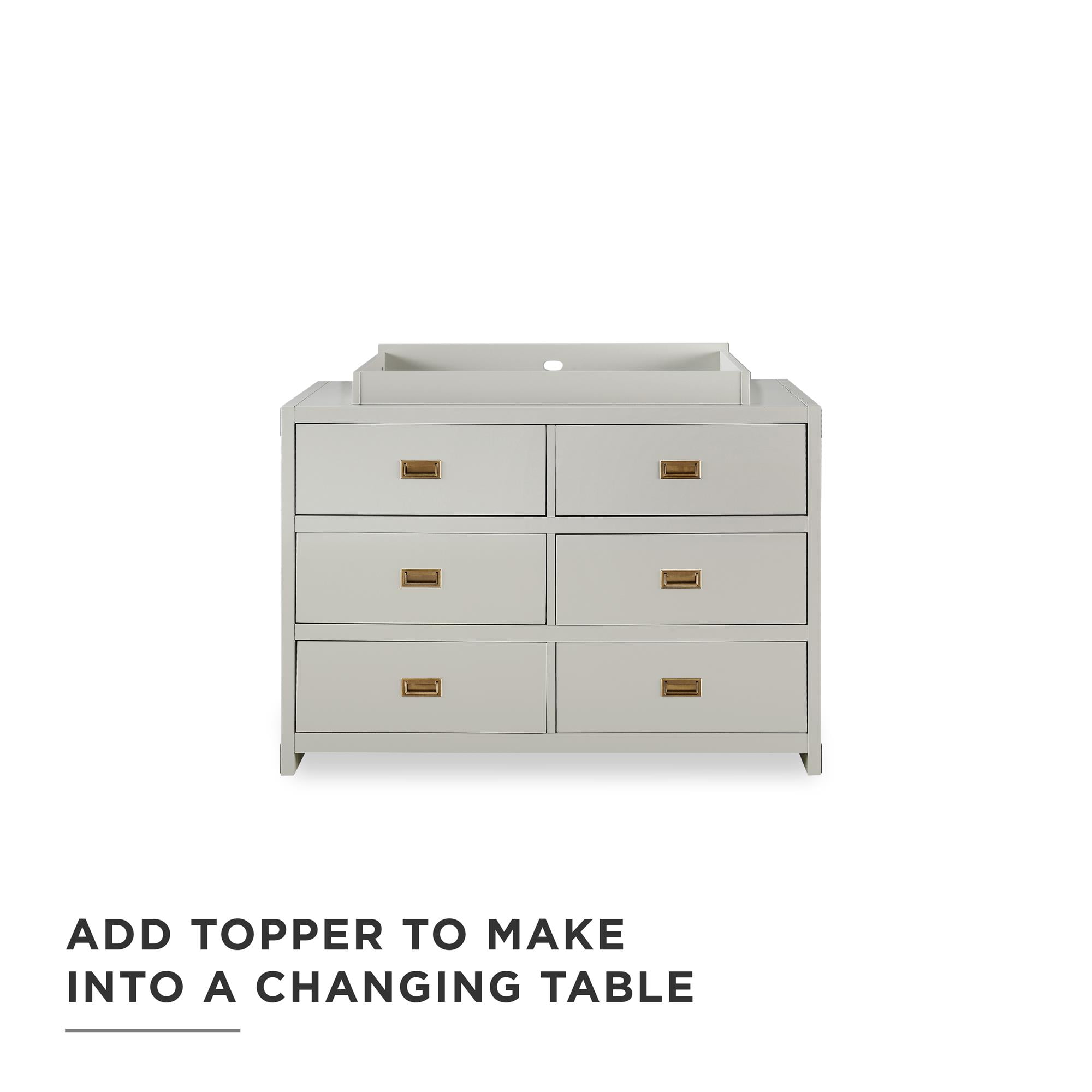 Baby Relax Miles 6-Drawer Dresser, Soft Gray - Image 4