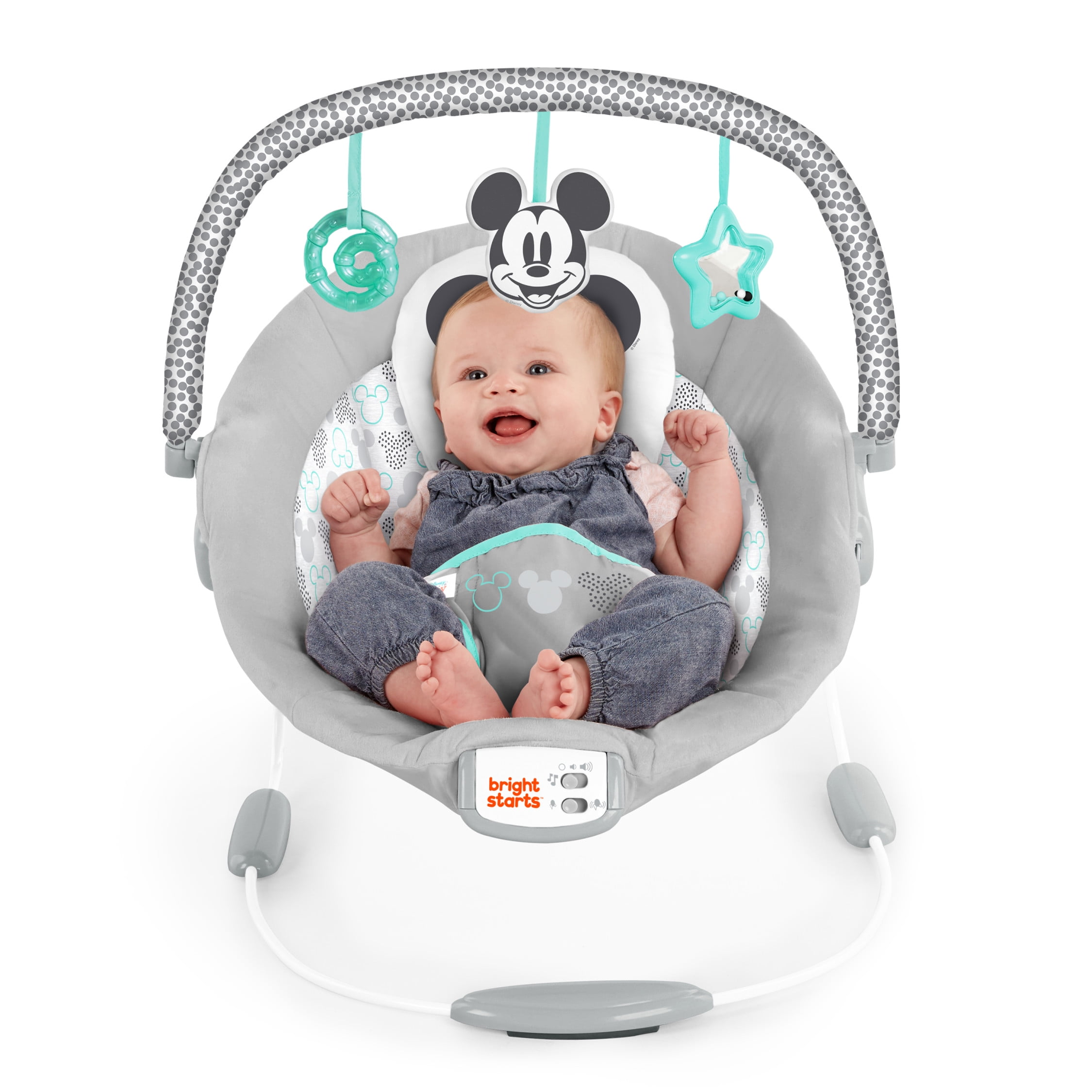 Bright Starts Mickey Mouse Comfy Disney Baby Bouncer, Cloudscapes - Image 4