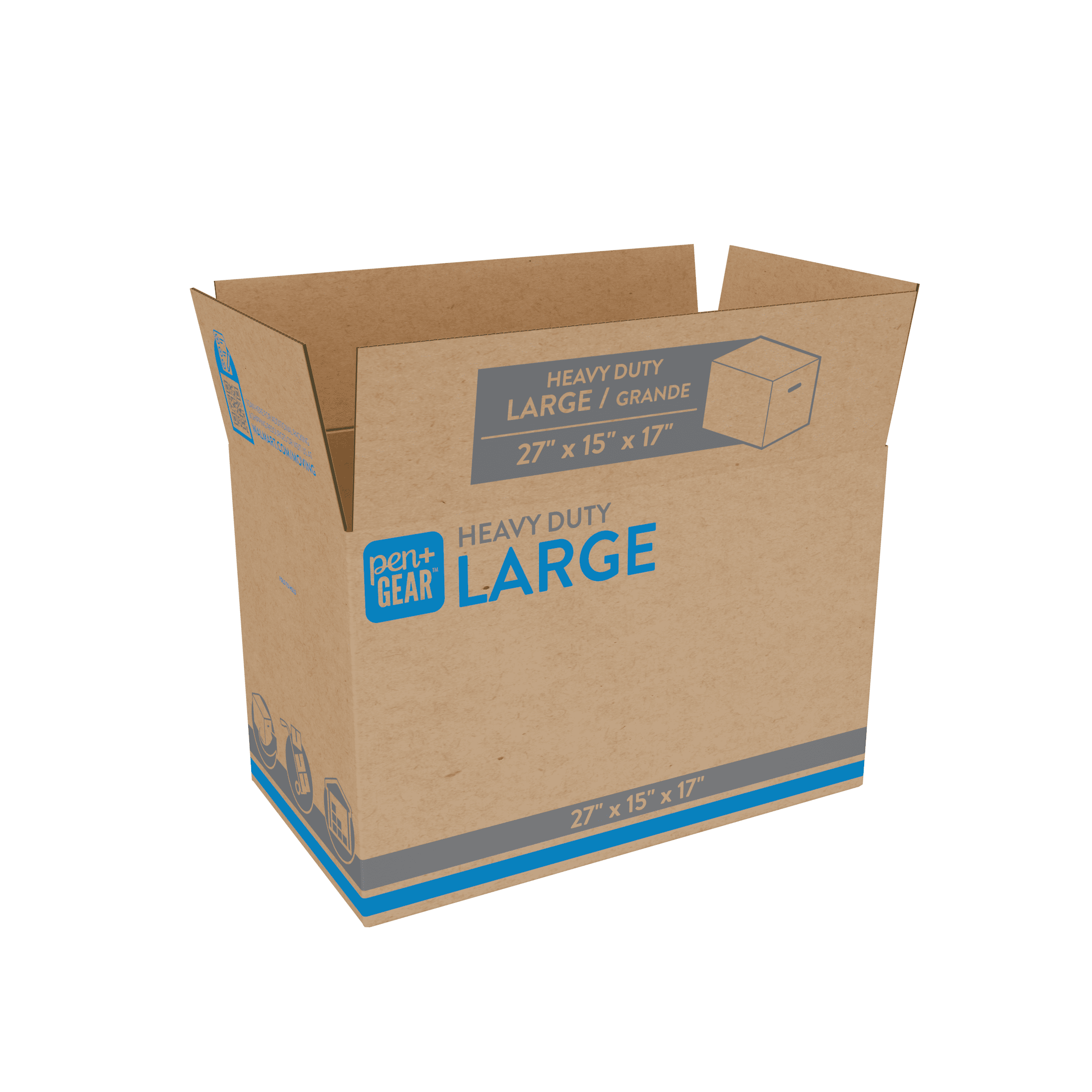 Pen+Gear Large Heavy Duty Recycled Moving Boxes, 27in.L x 15in.W x 17in.H, Kraft, 15 Count - Image 12