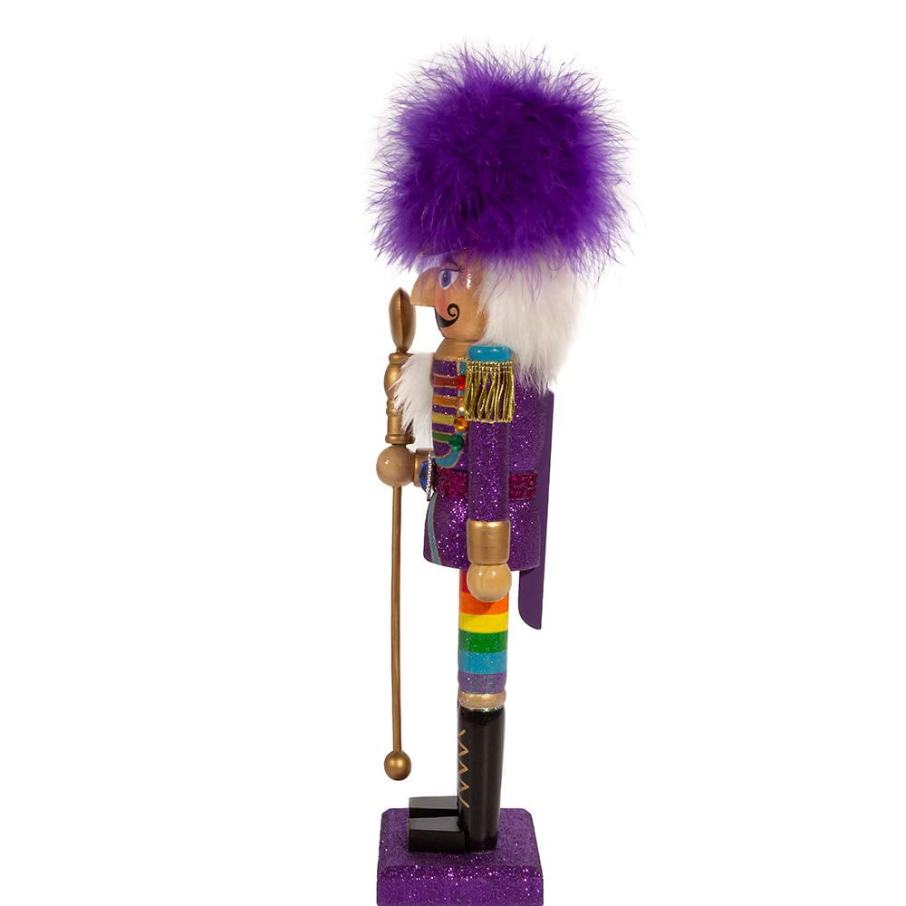 Kurt Adler 15-Inch Purple and Gold Pride Christmas Nutcracker - Image 7