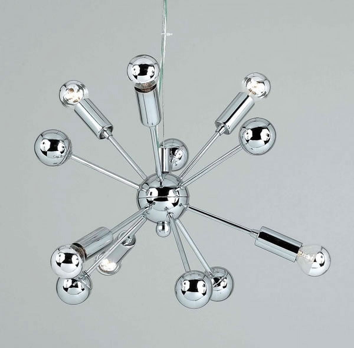 AF Lighting Supernova 6-Light Mini Chandelier, Chrome - Image 4