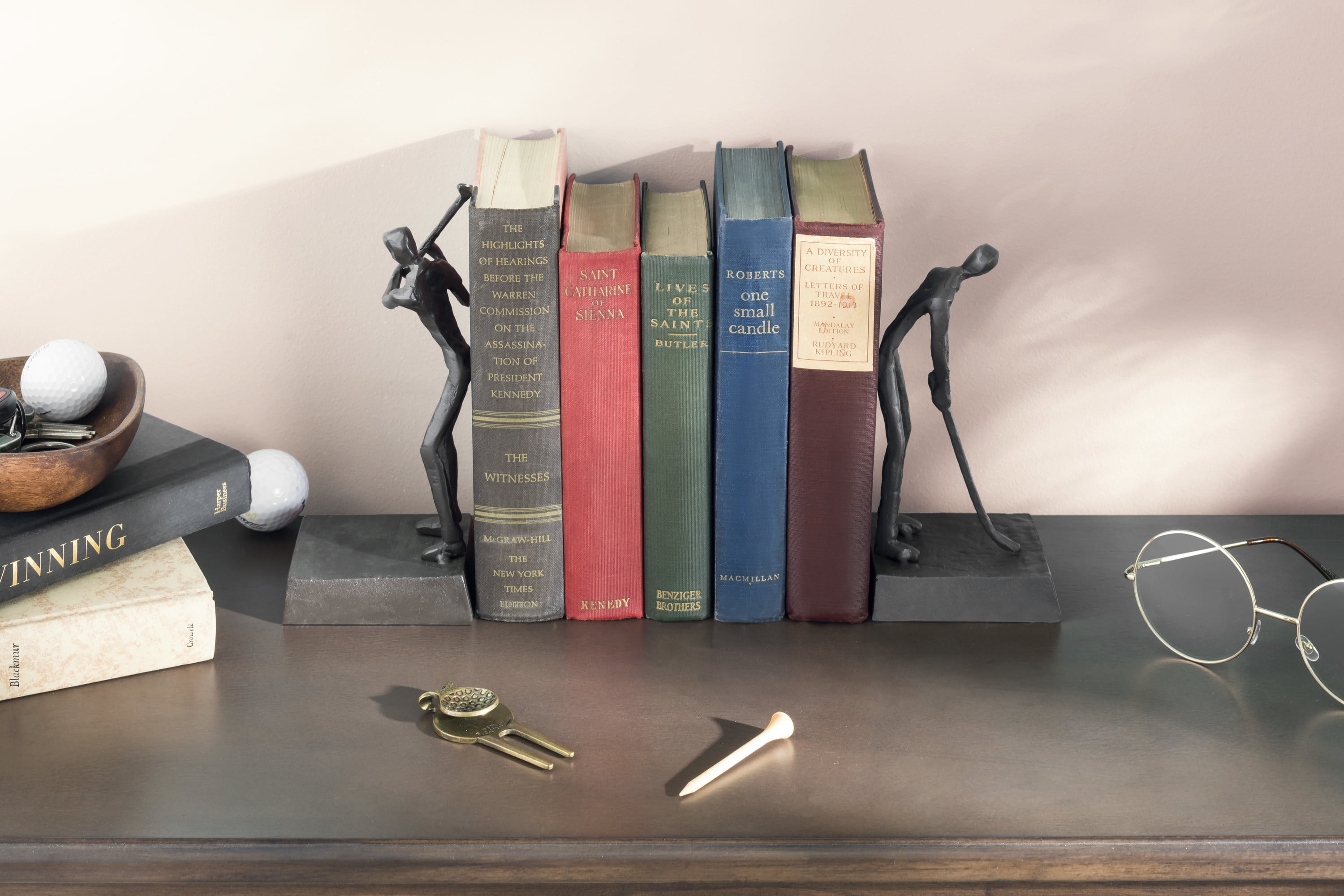 Danya B. Golfers Iron Bookend Set – Golf Home and Office Décor - Image 3