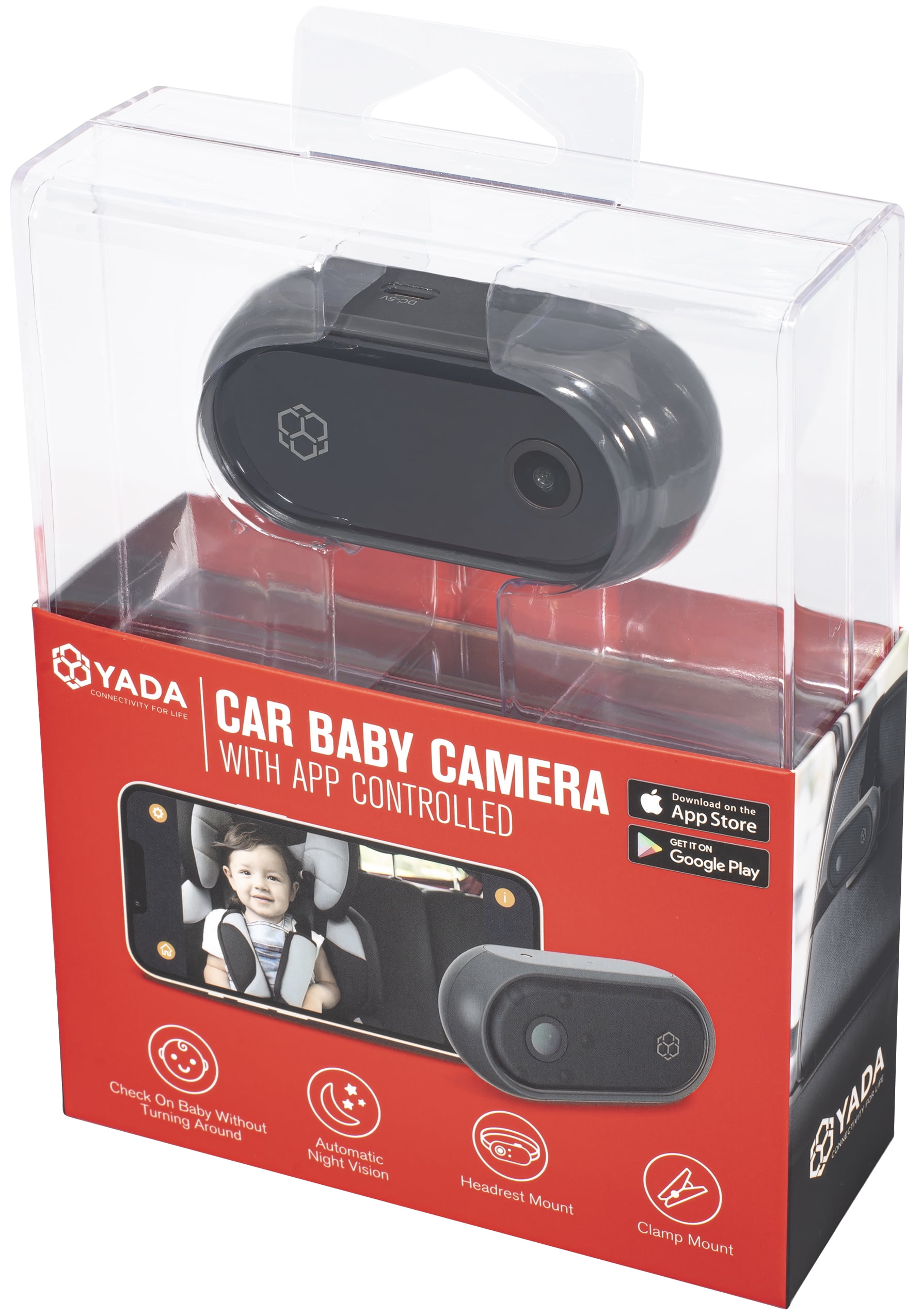 YADA Wireless in-Car 1080P Portable Baby Monitor Camera, Universal Compatibility, App Control and Record - Image 4
