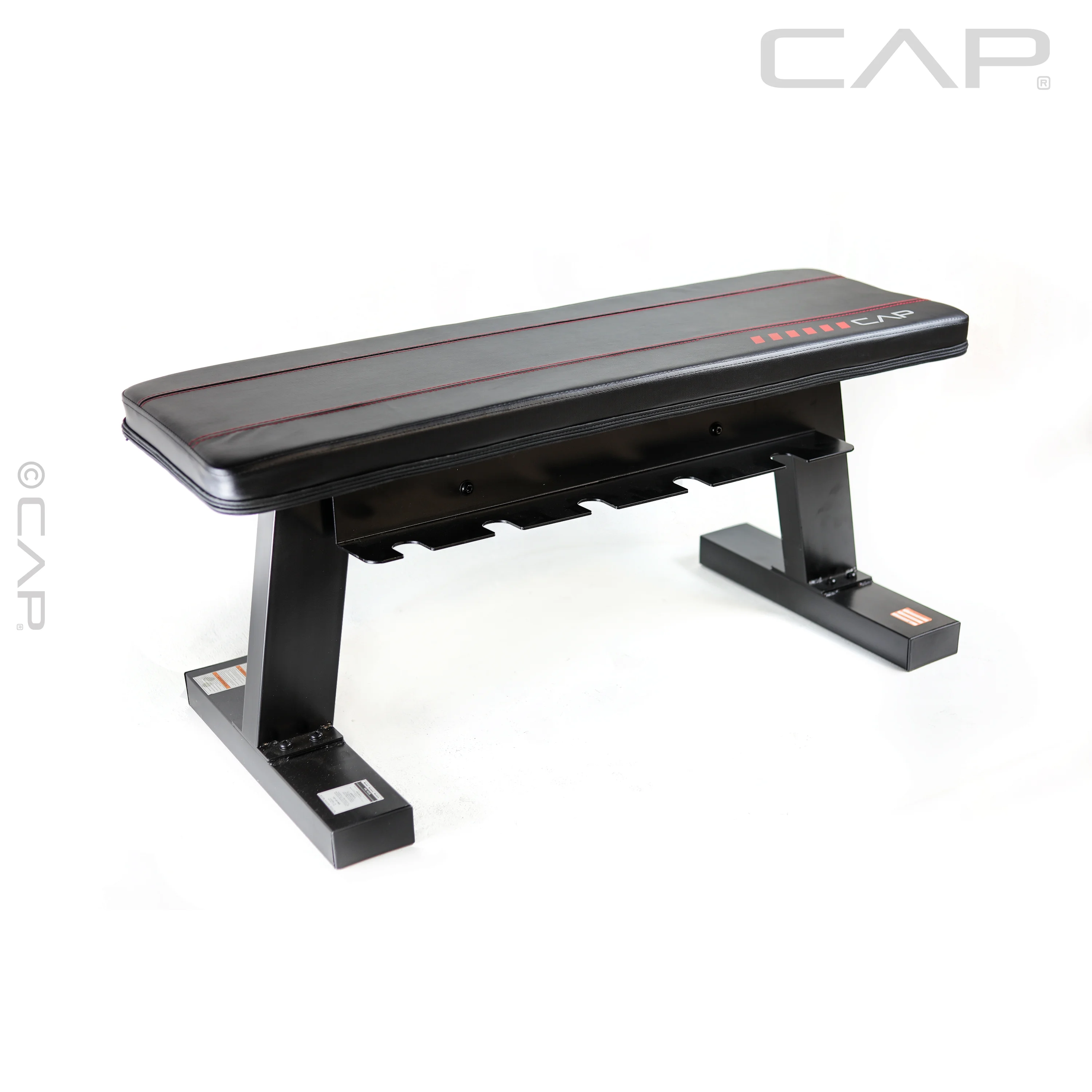 CAP Deluxe Exercise Training Flat Bench with Dumbbell Storage (Weight Capacity 600lb) - Image 3