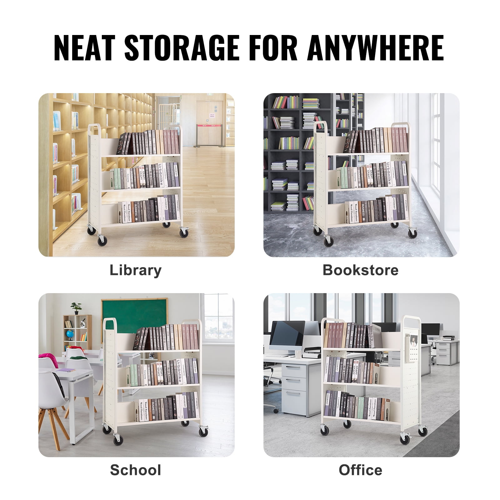 BENTISM Rolling File Cabinets, Boxes & Carts, Steel White - Image 5