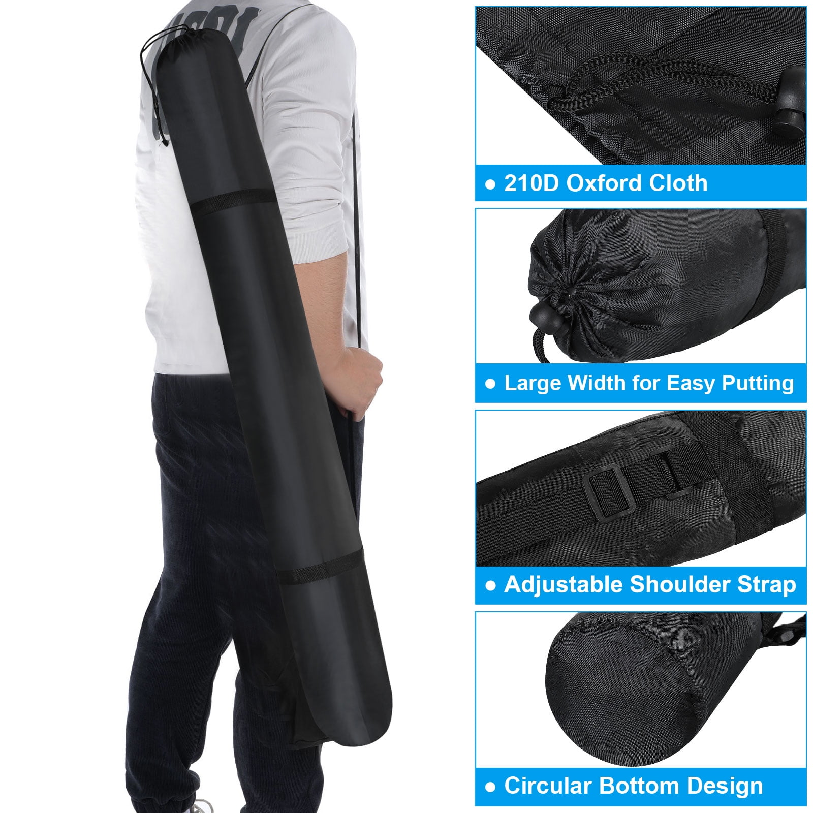 Uxcell Camp Chair Replacement Bag Folding Camping Chair Carry Bag Black 51.2 Inch - Image 5