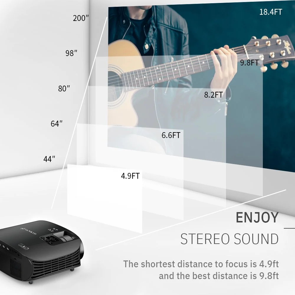 VANKYO Leisure 510 HD Movie Projector, Video Projector with 230" Projection Size, LCD, Support 1080P - Image 3