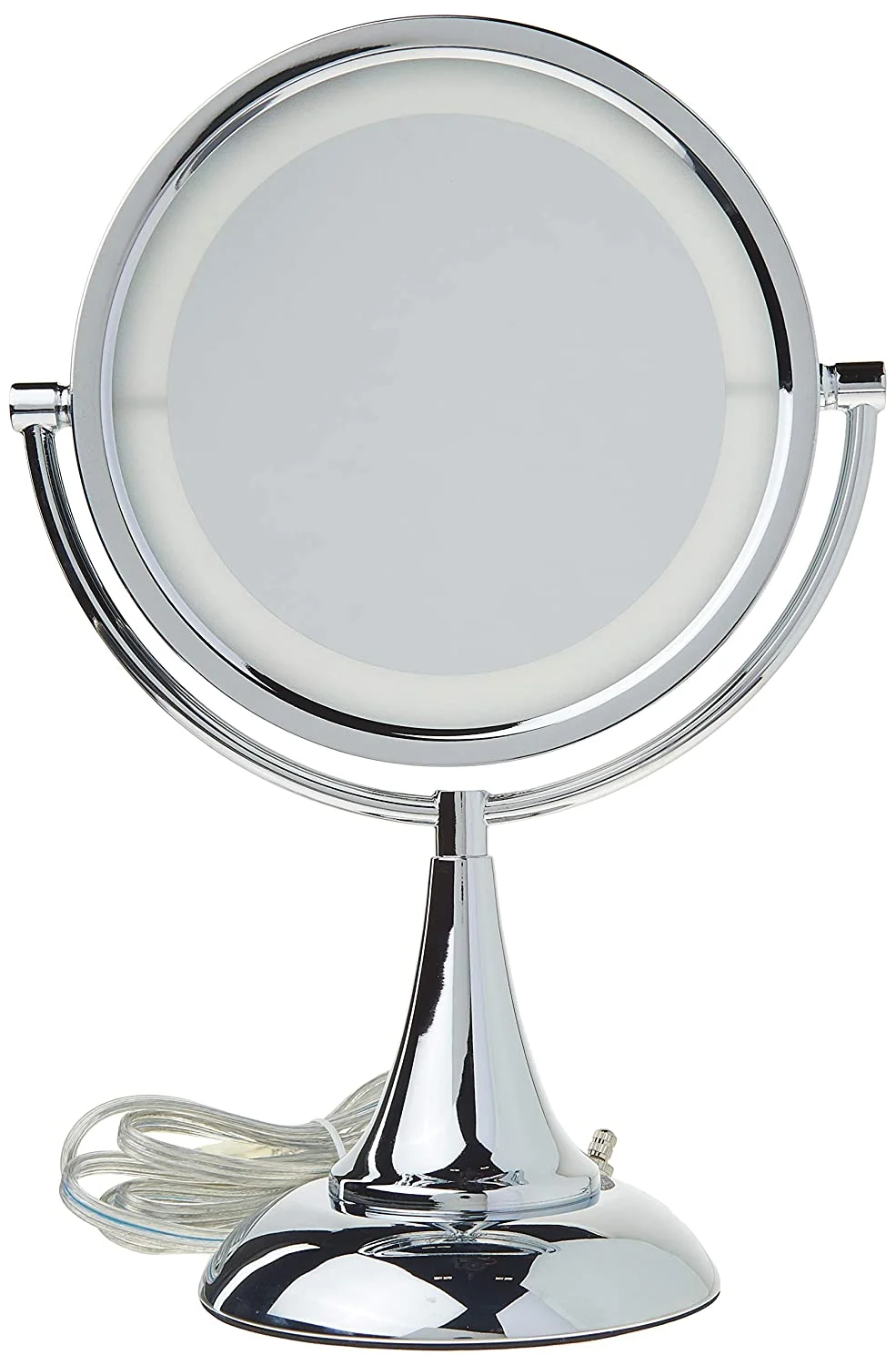 Jerdon 8X Magnifying Mirror with Lighting - Plug-In Makeup Mirror with Multiple Light Settings in Chrome Finish - Model HL8510CL - Image 3