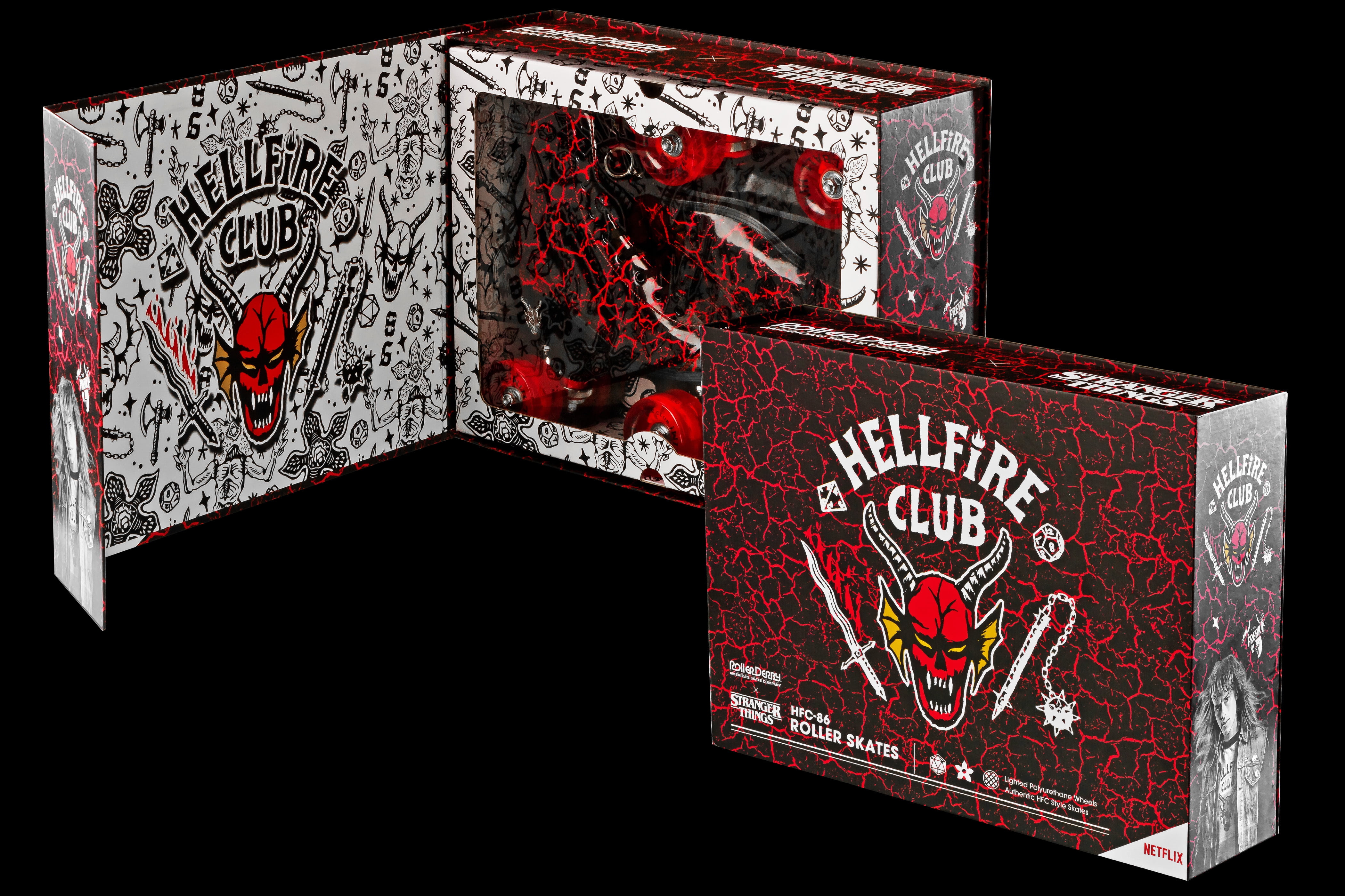 Stranger Things Hellfire Club Skates by Roller Derby, Unisex, Collector's Edition, Size M11/W12 - Image 5