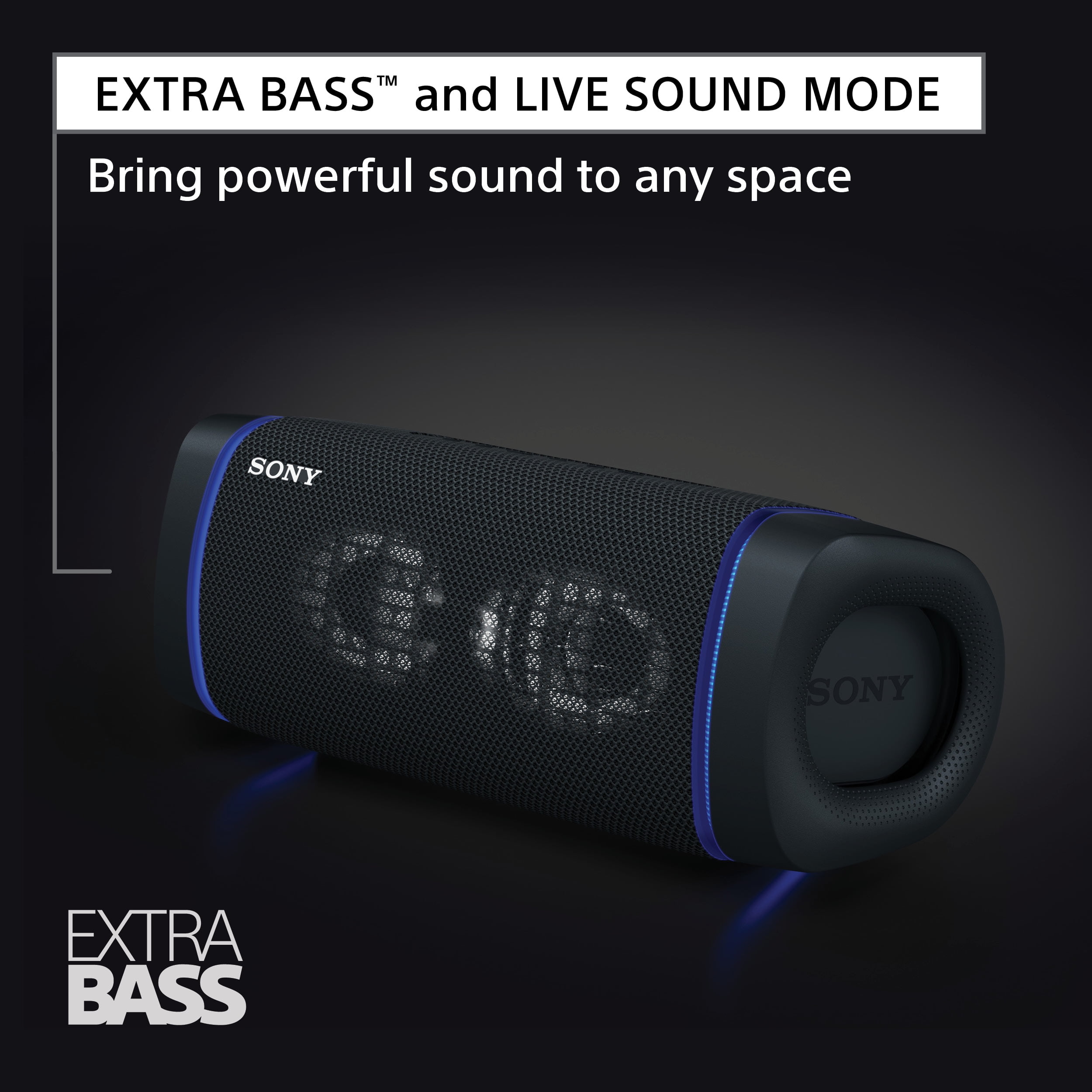 Sony SRS-XB33 EXTRA BASS Wireless Waterproof Bluetooth Portable Speaker, Taupe - Image 4