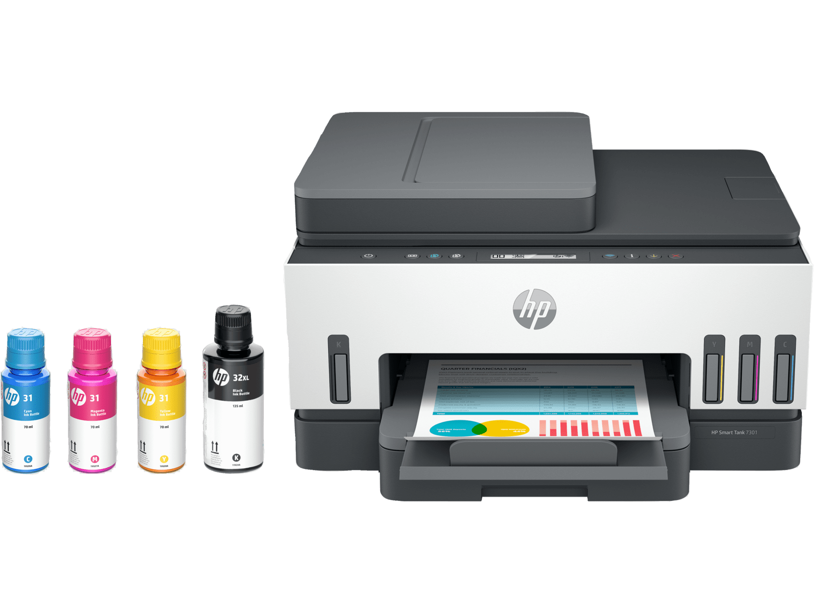 HP Smart Tank 7301 All-in-One InkJet Printer, Color Mobile Print, Scan, Copy, - Image 6